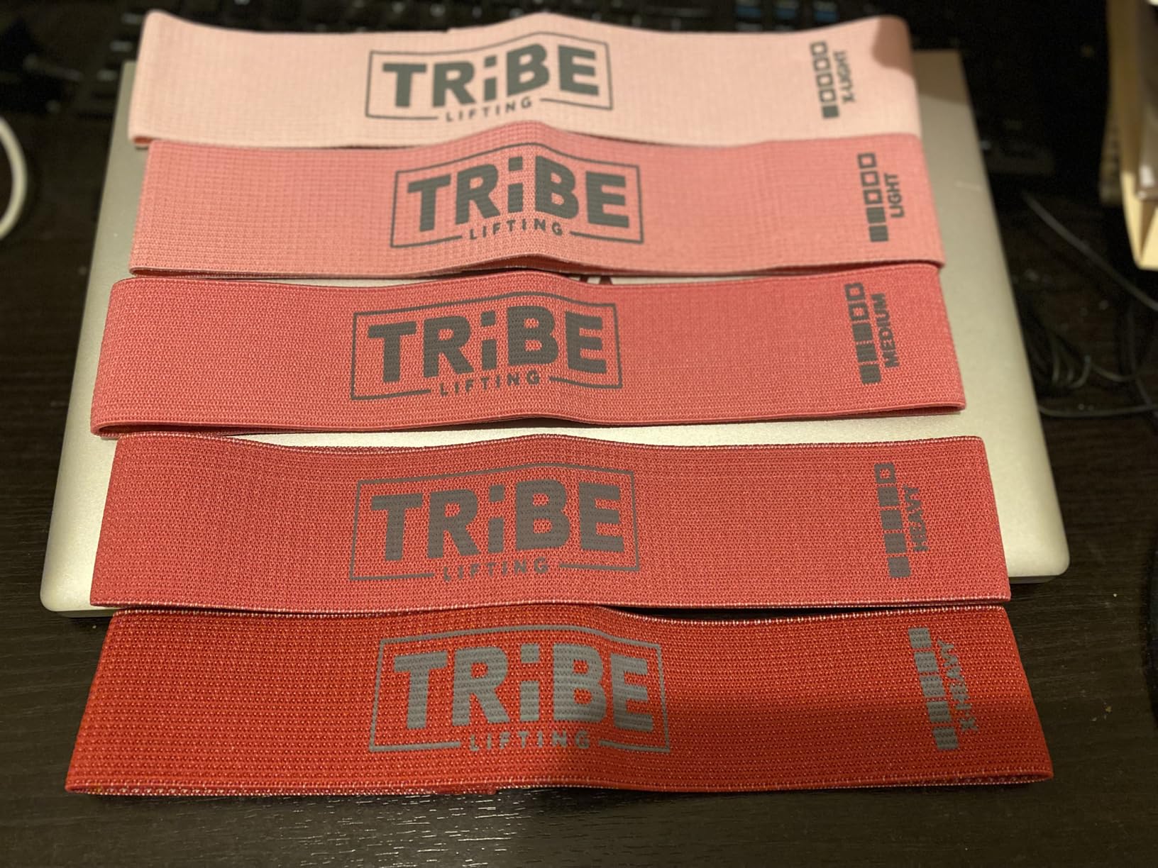 Tribe Lifting Fabric Resistance Bands for Working Out - 5 Exercise Bands Set for Legs and Glutes customer photo 1