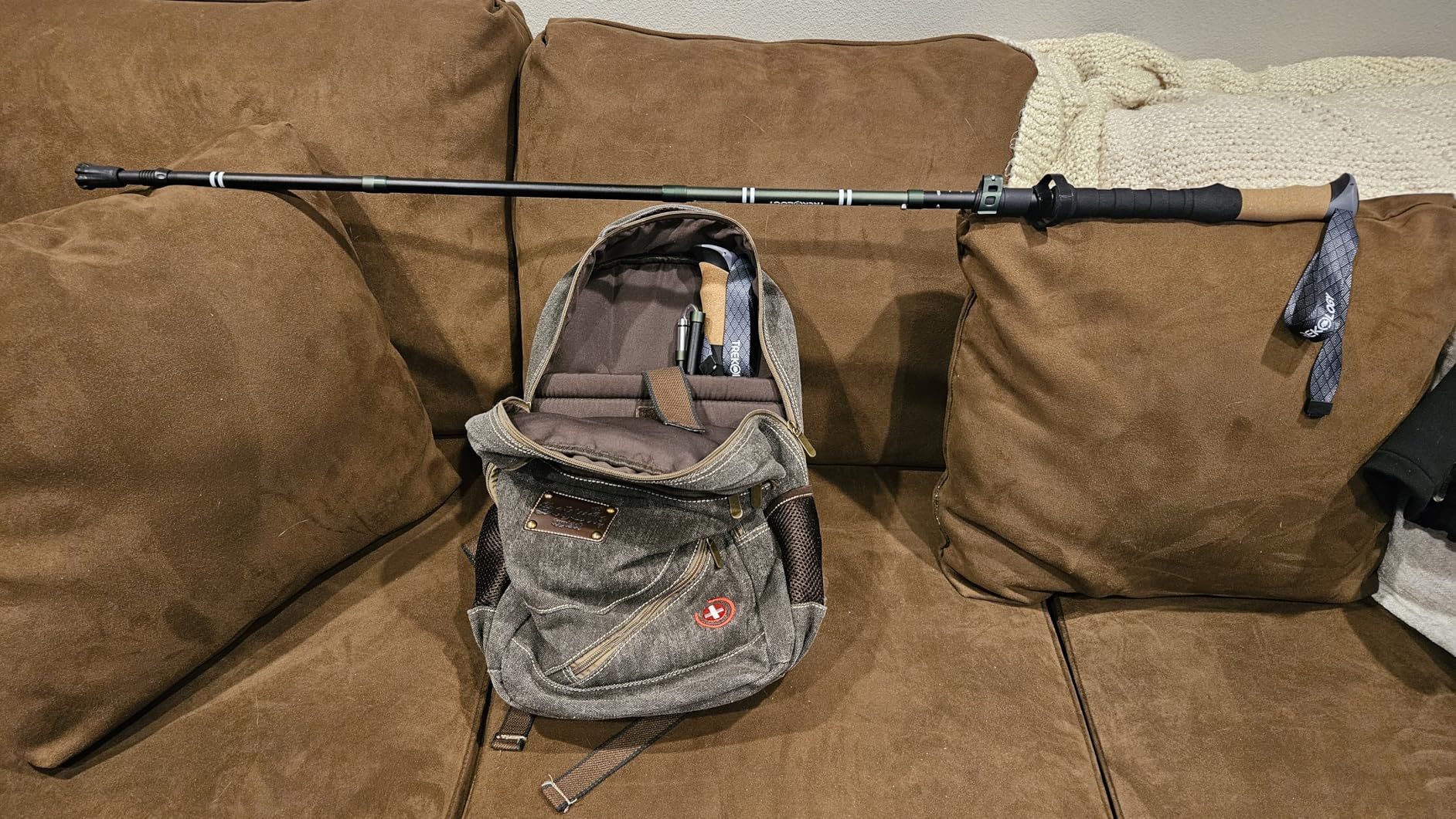 TREKOLOGY Trek-Z Cork Grip Trekking Poles - Lightweight Folding Hiking Poles customer photo 2