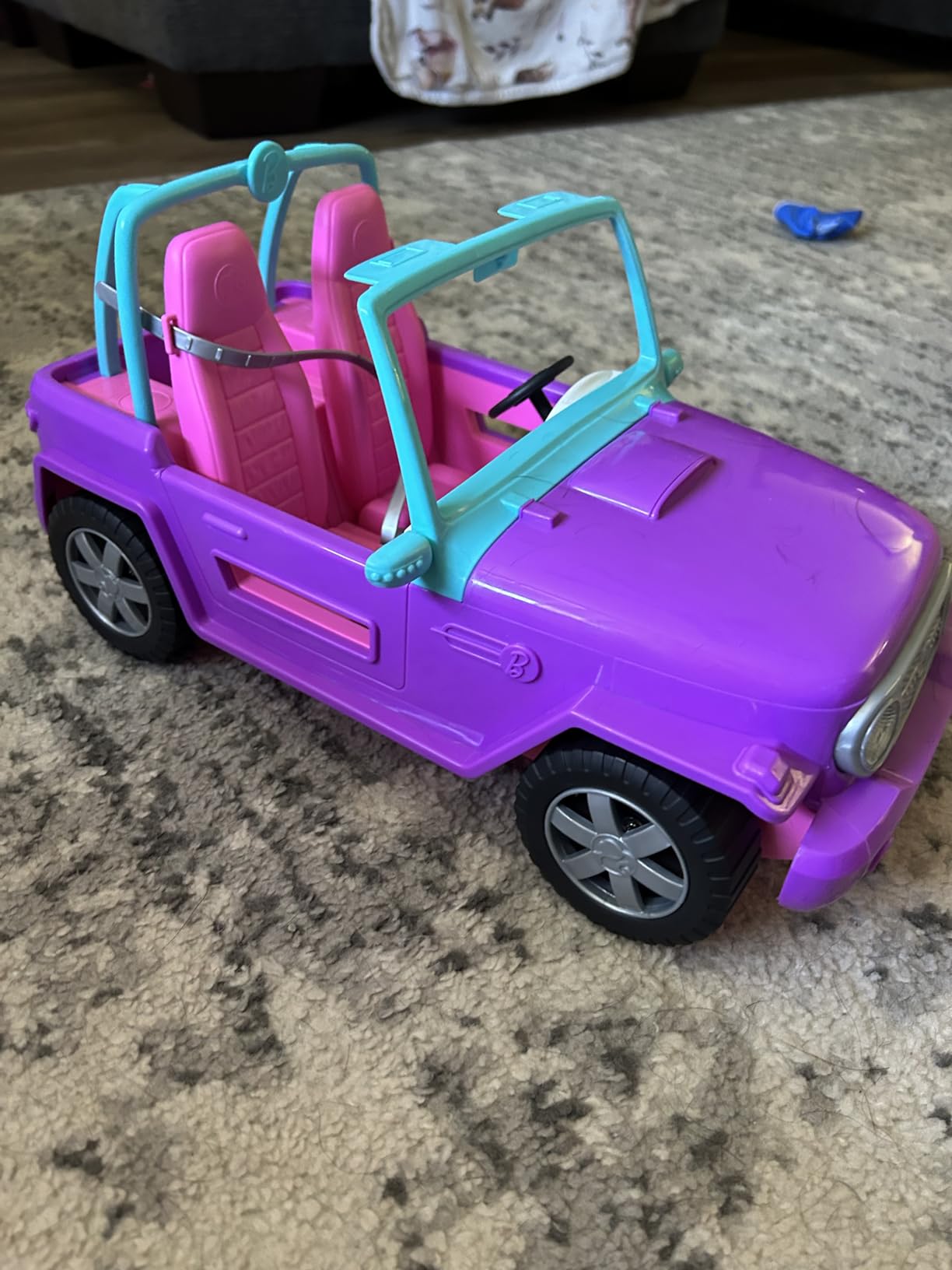 Barbie Off-Road Vehicle, Purple with Pink Seats and Rolling Wheels, 2 Seats, Gift for 3 to 7 Year Olds customer photo 1