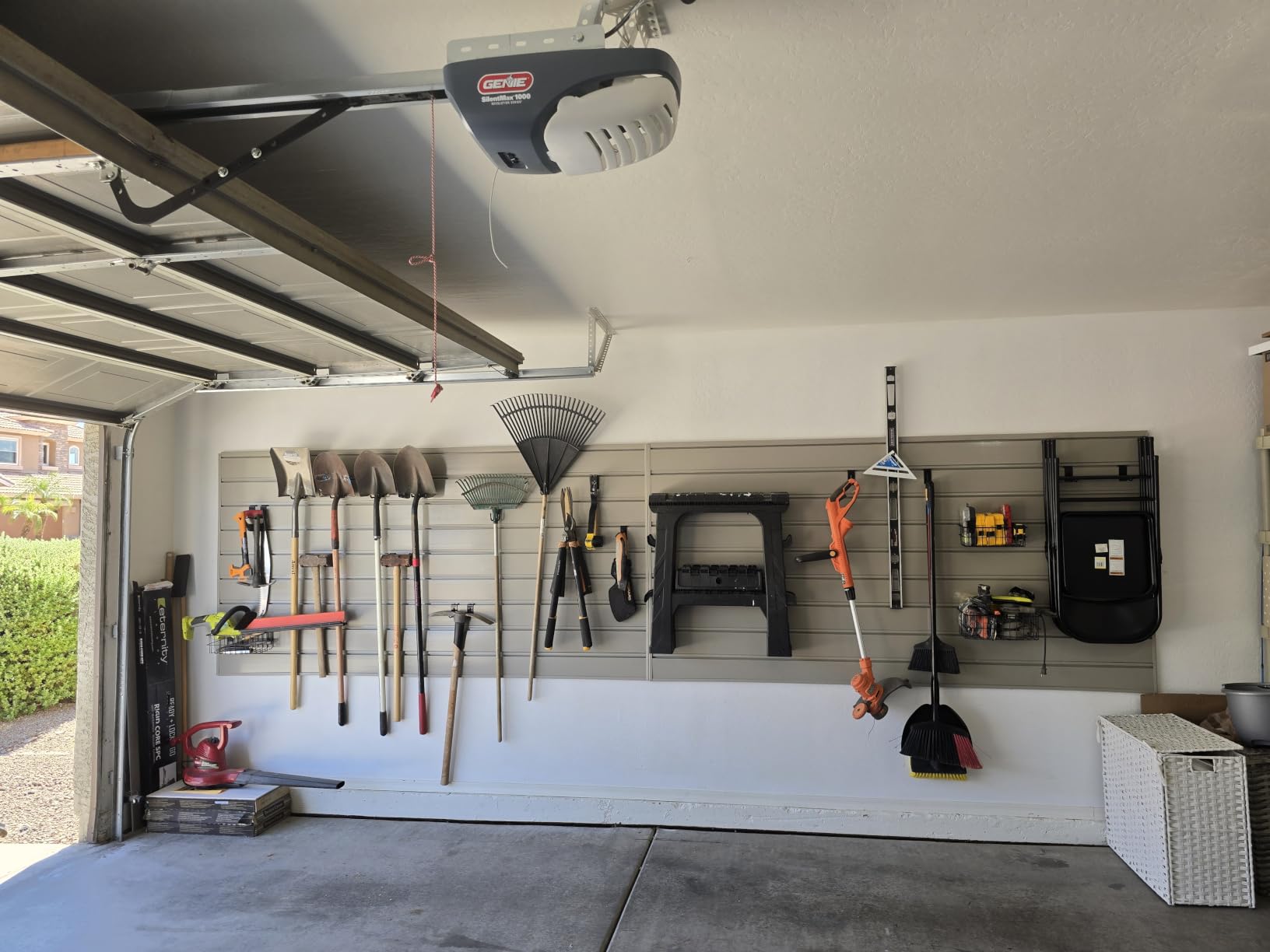 Proslat Garage Storage PVC Slatwall Panel - 2 Packs of 8 ft. x 4 ft. Sections (20 Single Slats, 64 sq.ft) (Light Gray) customer photo 1