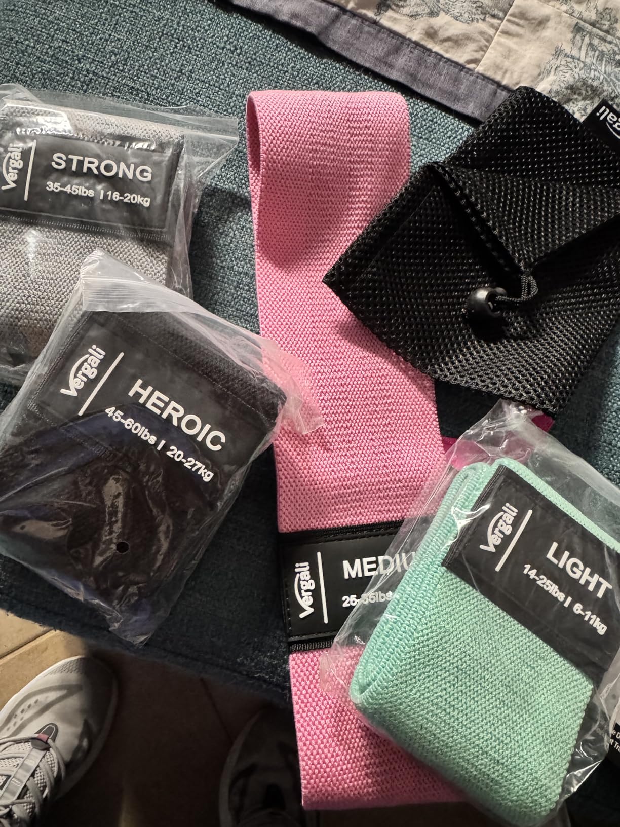 Resistance Bands for Working Out with Workout Bands Guide, 4 Booty Bands for Women Men Fabric Elastic Bands for Exercise customer photo 1