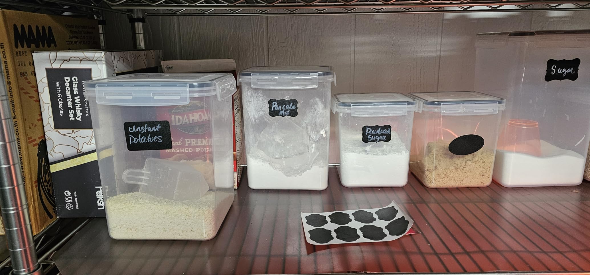 VERONES Large Tall Airtight Food Storage Containers, 10 PACK Plastic Airtight Kitchen & Pantry Organization, Ideal for Flour & Sugar Plastic Canisters with Labels customer photo 1