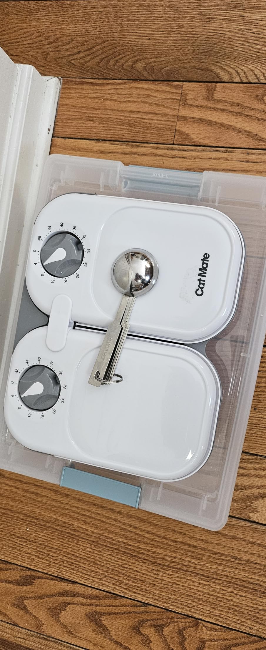 Cat Mate Automatic Feeder with Ice Pack for Wet Food - 2 Meal Timed Pet Feeder, No WiFi or App, Portion Control for Cats and Small Dogs, 14 oz Capacity, Battery Operated customer photo 2