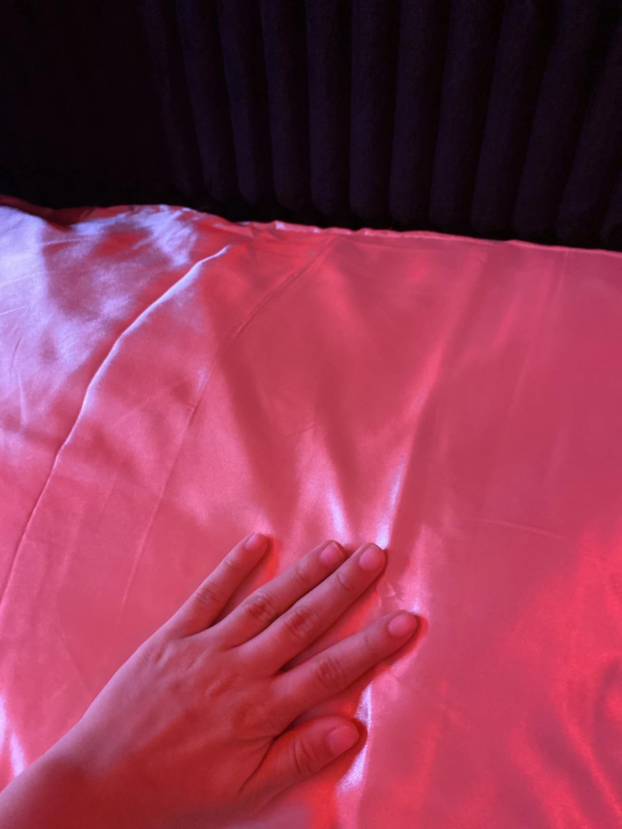 BEDELITE Satin Pillowcase for Hair and Skin, Super Soft and Cooling Similar to Silk Pillow Cases 2 Pack with Envelope Closure, Gift for Women Men (Standard Size, Coral) customer photo 1