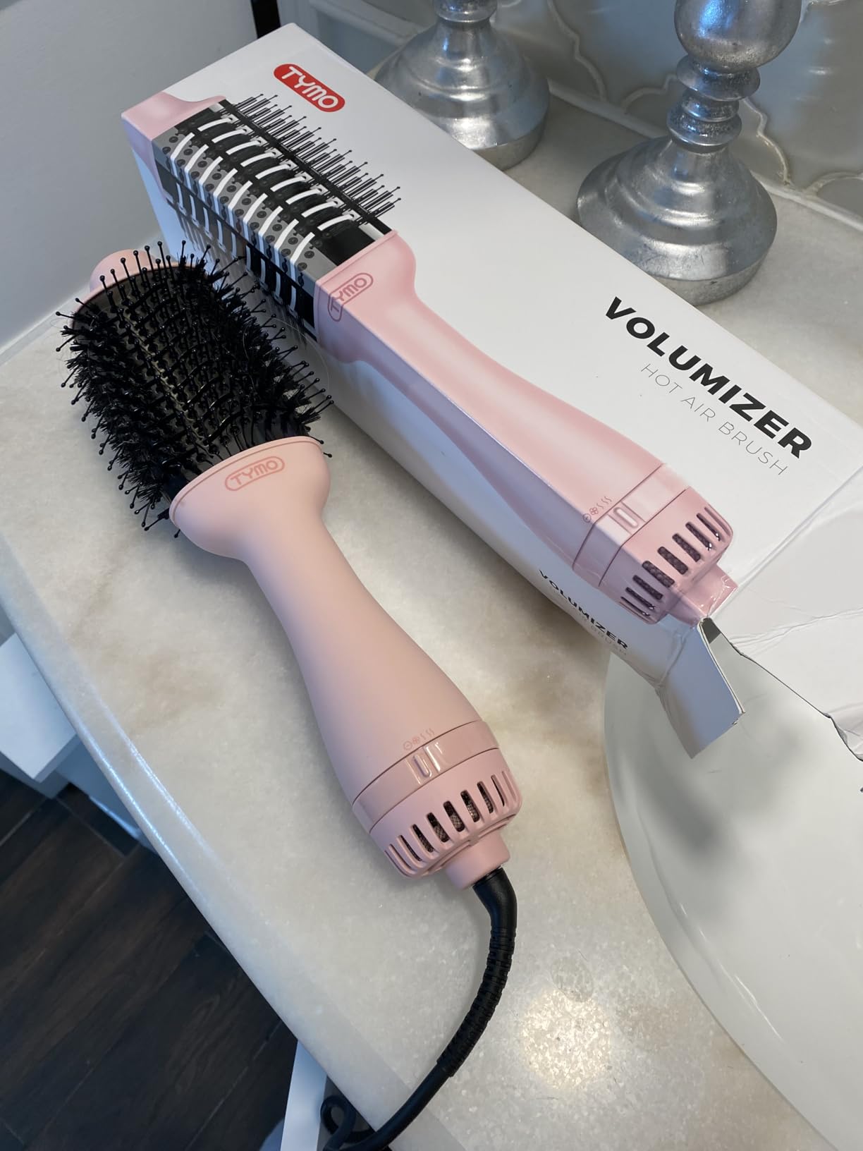 TYMO Hair Dryer Brush Blow Dryer Brush in One, 4 in 1 Ionic Hairdryer and Styler Volumizer with Oval Titanium Barrel, Hot Air Straightener for Smooth Frizz-Free Blowout, Gold, 2.85 Inch customer photo 2