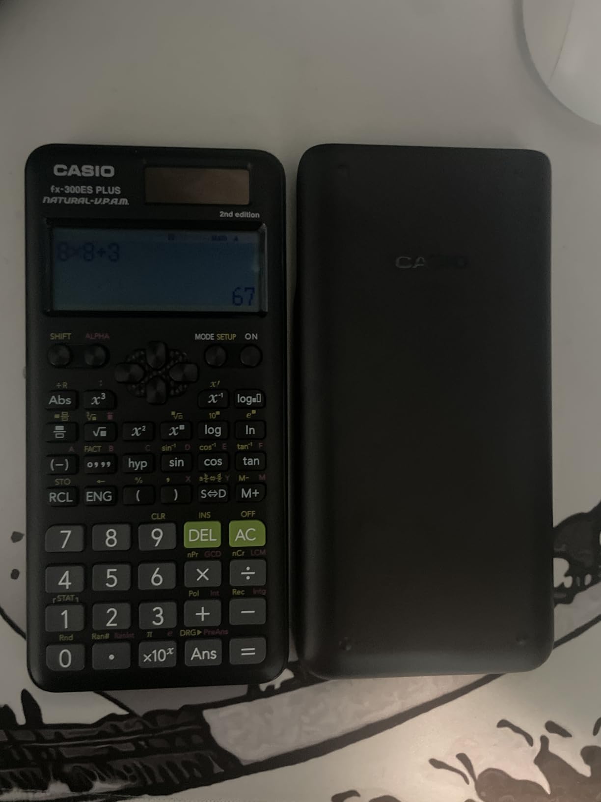 Casio fx-300ES Plus 2nd Edition Standard Scientific Calculator, 262 Functions, Natural Textbook Display, Blue customer photo 2