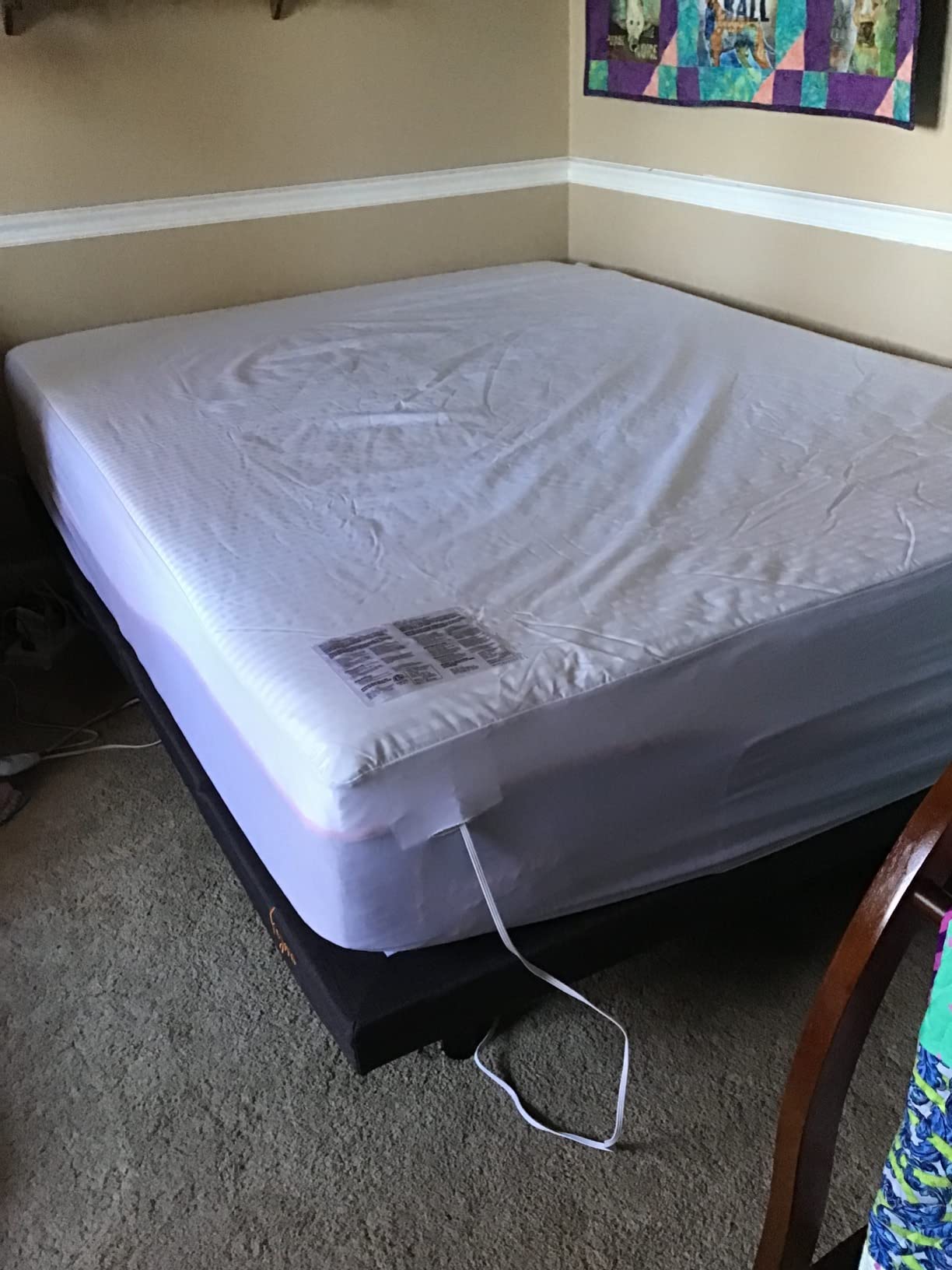 Serta Waterproof Heated Mattress Pad - Electric Bed Warmer with 10 Heat Settings, Auto Shut Off Timer, ETL Certified Electric Mattress Pad, Elastic Deep Pocket, Machine Washable, White Queen customer photo 2