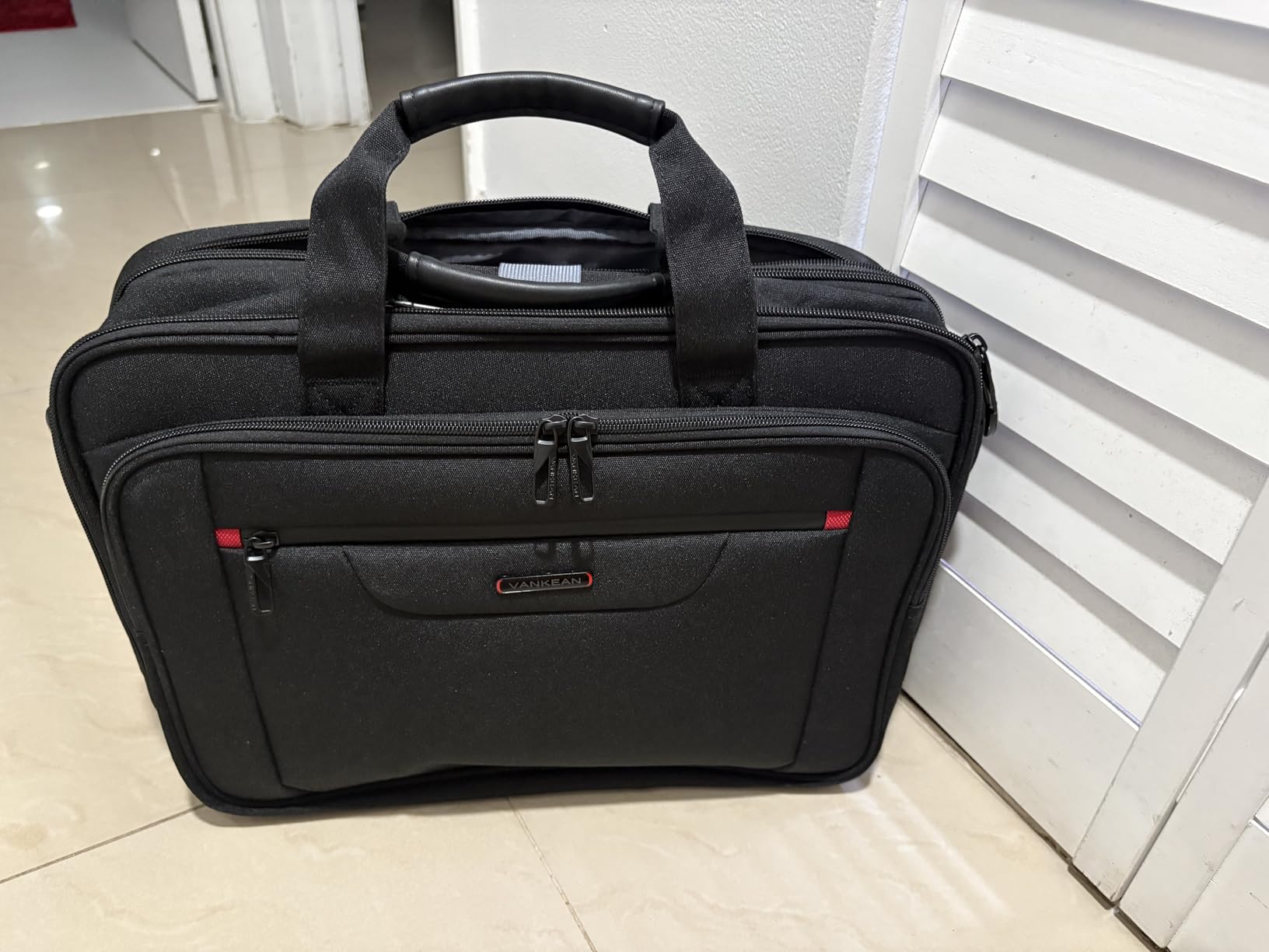 VANKEAN Laptop Briefcase Premium Laptop Case Fits Up to 17.3 Inch Business Shoulder Bag Laptop Expandable Water-Repellent Messenger Bag for Men/Women Computer Bag for Travel/Business, Black customer photo 1