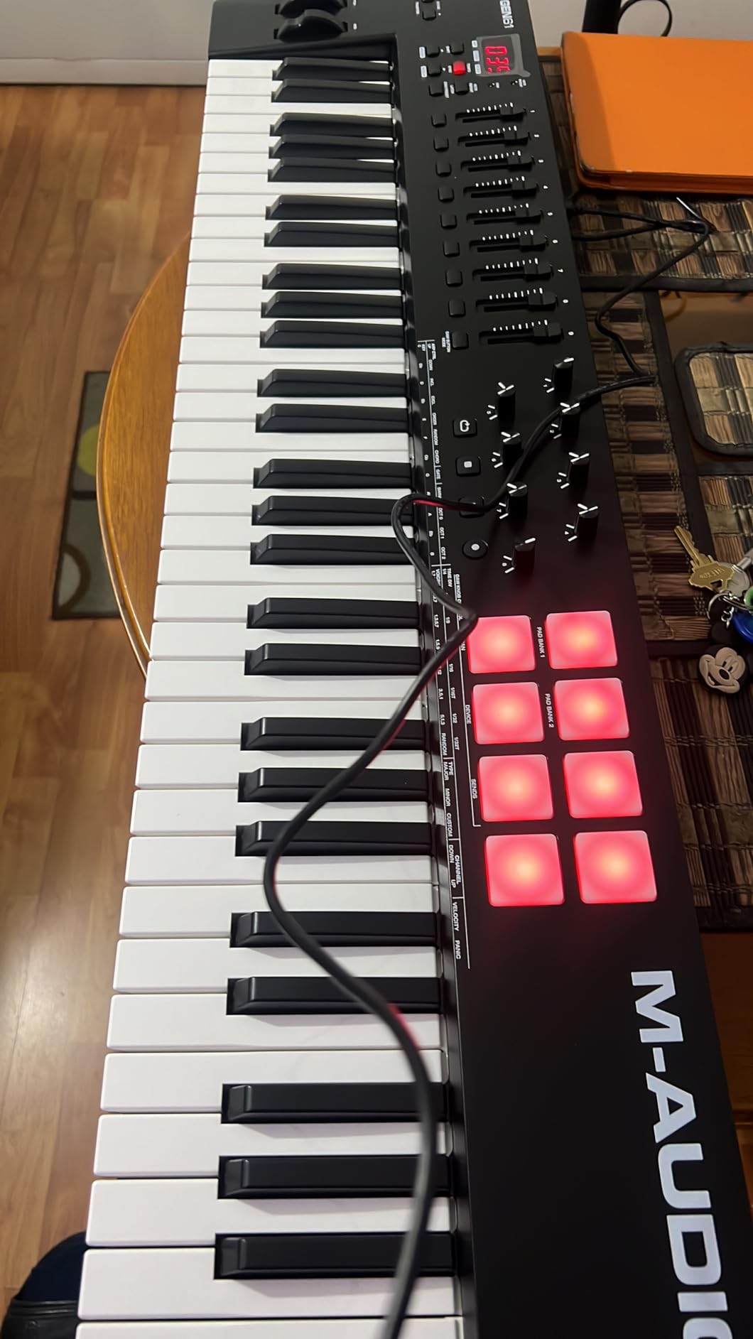 M-AUDIO Oxygen 61 (MKV) Key USB MIDI Keyboard Controller with Beat Pads, Smart Chord, Scale Modes, Arpeggiator and Native Instruments Sound Package (NKS Integration) customer photo 2