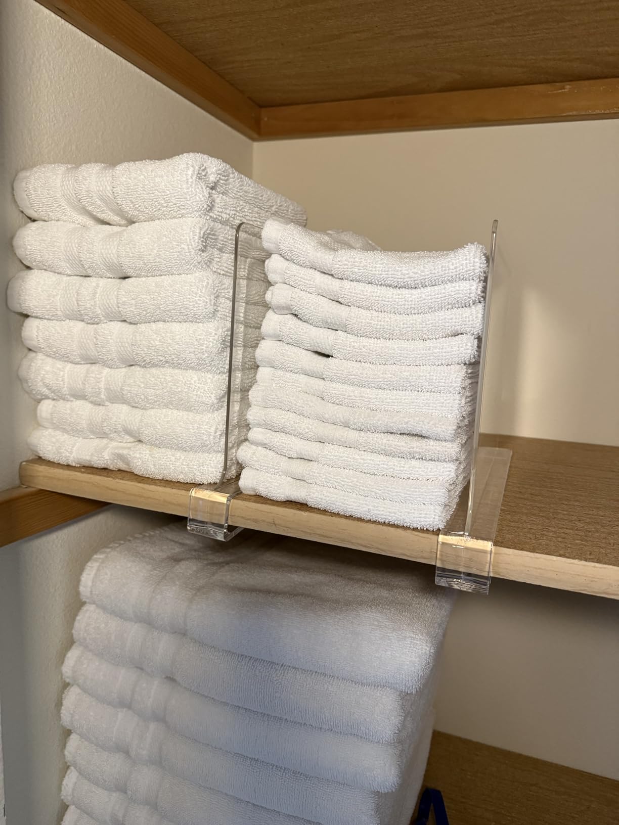 HBlife 6 Pack Closet Organizers and Storage, Clear Shelf Dividers, Vertical Purse Organizer for Closet customer photo 2