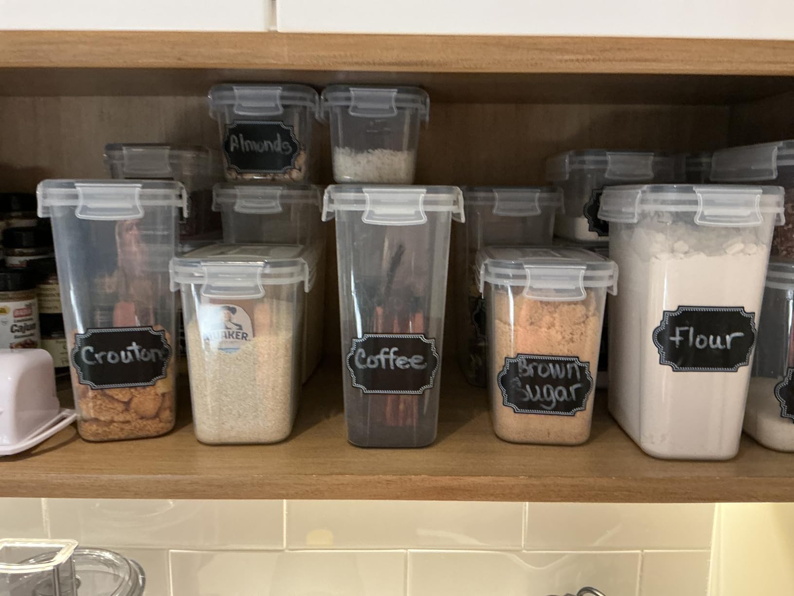 PRAKI Airtight Food Storage Containers Set with Lids - 24 PCS, BPA Free Kitchen and Pantry Organization, Plastic Leak-proof Canisters for Cereal Flour & Sugar - Labels & Marker customer photo 1