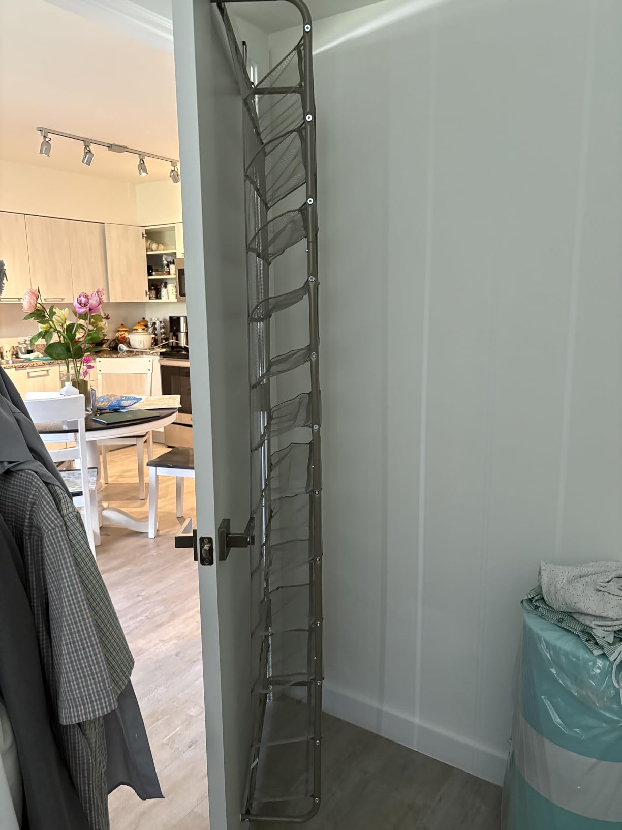 Whitmor 36 Pair Over The Door Shoe Organizer, 12 Tier Hanging Shoe Organizer, Heavy Duty Metal & Mesh Shoe Holder, White customer photo 1