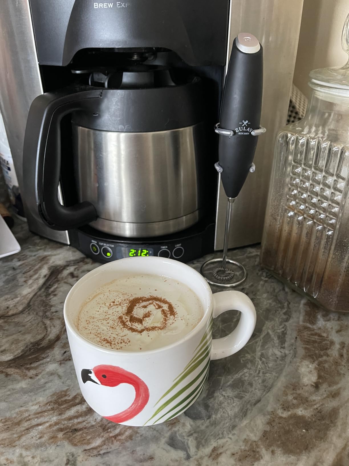 Zulay Kitchen Powerful Milk Frother Wand With Duracell Batteries - Ultra Fast Handheld Drink Mixer - Electric Whisk Foam Maker for Coffee, Lattes, Cappuccino & Matcha - Z1 Motor - Black customer photo 2