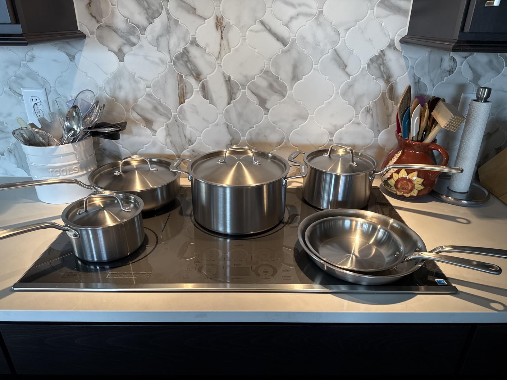Made In Cookware 10 Piece Stainless Steel Pot and Pan Set | 5 Ply Clad - Includes Stainless Steel Frying Pans, Saucepans, Saucier and Stock Pot W/Lid | Professional Cookware | Crafted in Italy customer photo 2