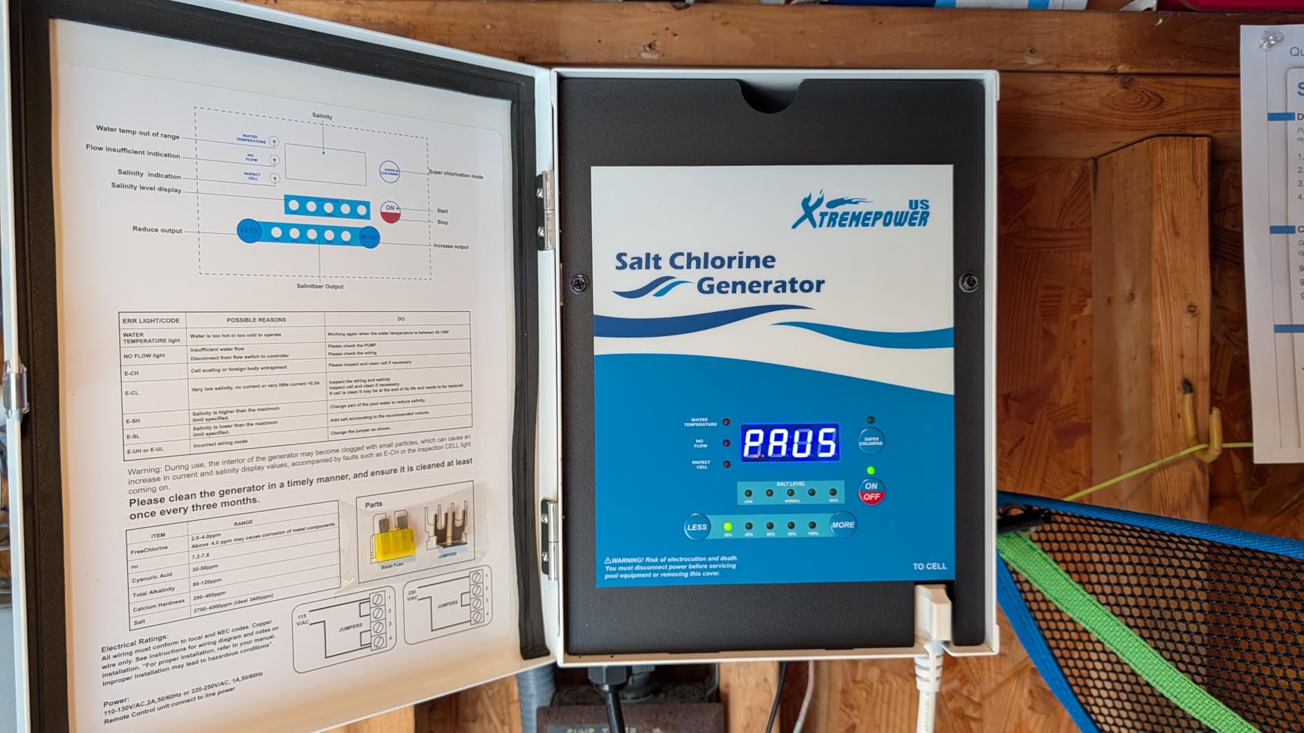 XtremepowerUS Universal 25K Saltwater Chlorinator Complete Water System Up to 25,000 Gallon Flow Switch Salt Cell Bundle Set with Cleaning Stand customer photo 1