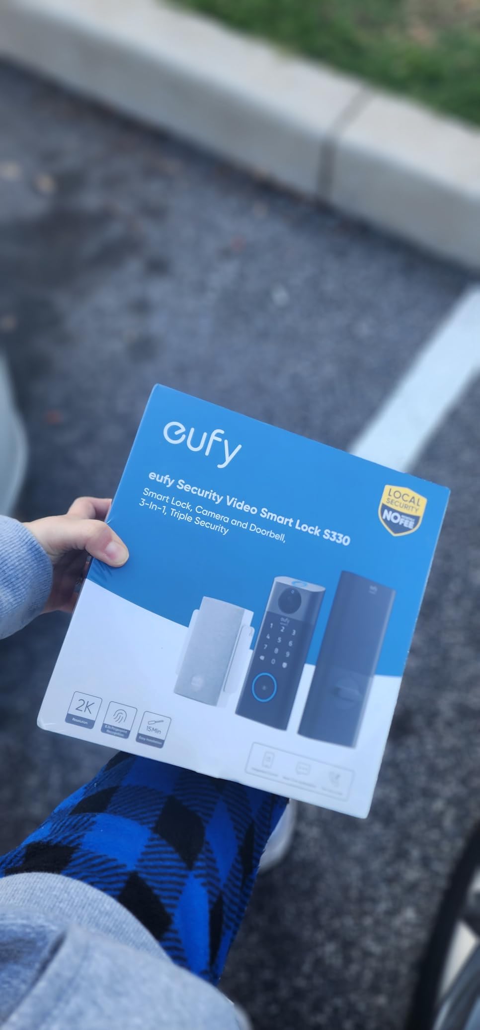 eufy Security Video Smart Lock S330, 3-in-1 Camera+Doorbell+Fingerprint Keyless Entry Door Lock, Smart Wi-Fi Deadbolt for Front Door, 8 GB Built-in Storage, SD Card Expandable, Chime Included customer photo 1