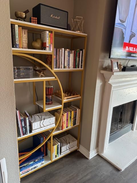 Tribesigns Bookshelf, Industrial 5 Tier Etagere Bookcase, Freestanding Tall Bookshelves Display Shelf Storage Organizer with 9-Open Storage Shelf for Living Room, Bedroom customer photo 2