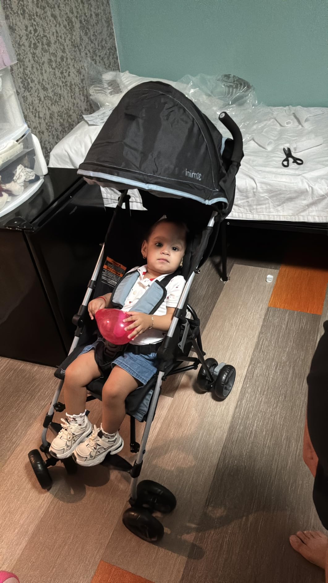 Mompush Lithe V2 Lightweight Travel Stroller, Compact Foldable Baby Stroller with Travel Bag, One-Hand Fold Stroller, Snack Tray, Mechanical Recline Seat, Airplane-Ready, UPF 50+ Canopy & Rain Cover customer photo 2