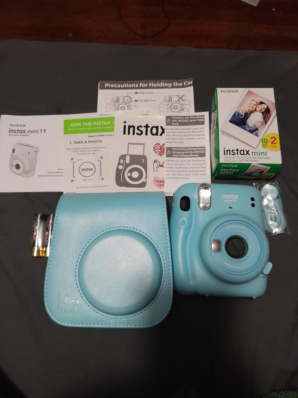 Fujifilm Instax Mini 11 Instant Camera Sky Blue + Minimate Custom Case + Fuji Instax Film 20 Sheets Twin Pack customer photo 2