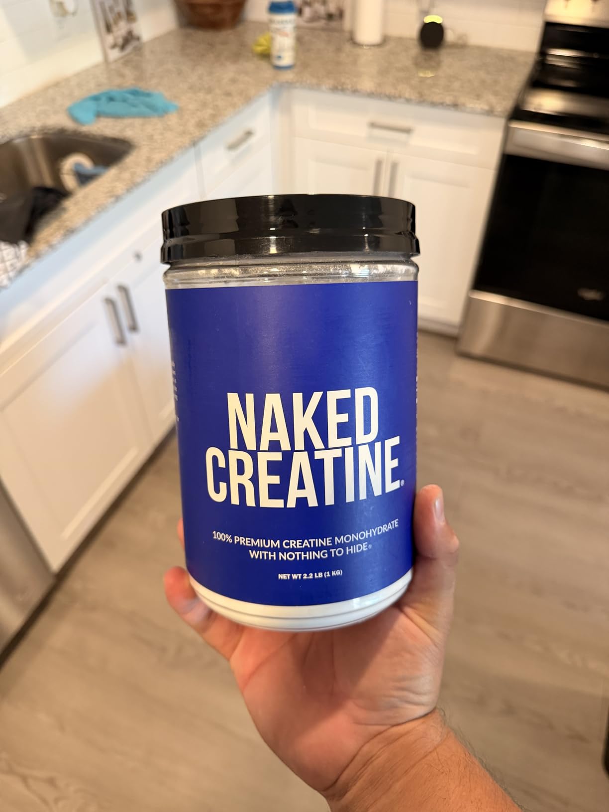 NAKED Pure Micronized Creatine Monohydrate Powder - NSF Certified, Unflavored, 500g, 1.1lb Bulk - Vegan, Non-GMO, Gluten-Free, Soy-Free, No Fillers, Supports Muscle Growth & Strength - 100 Servings customer photo 1