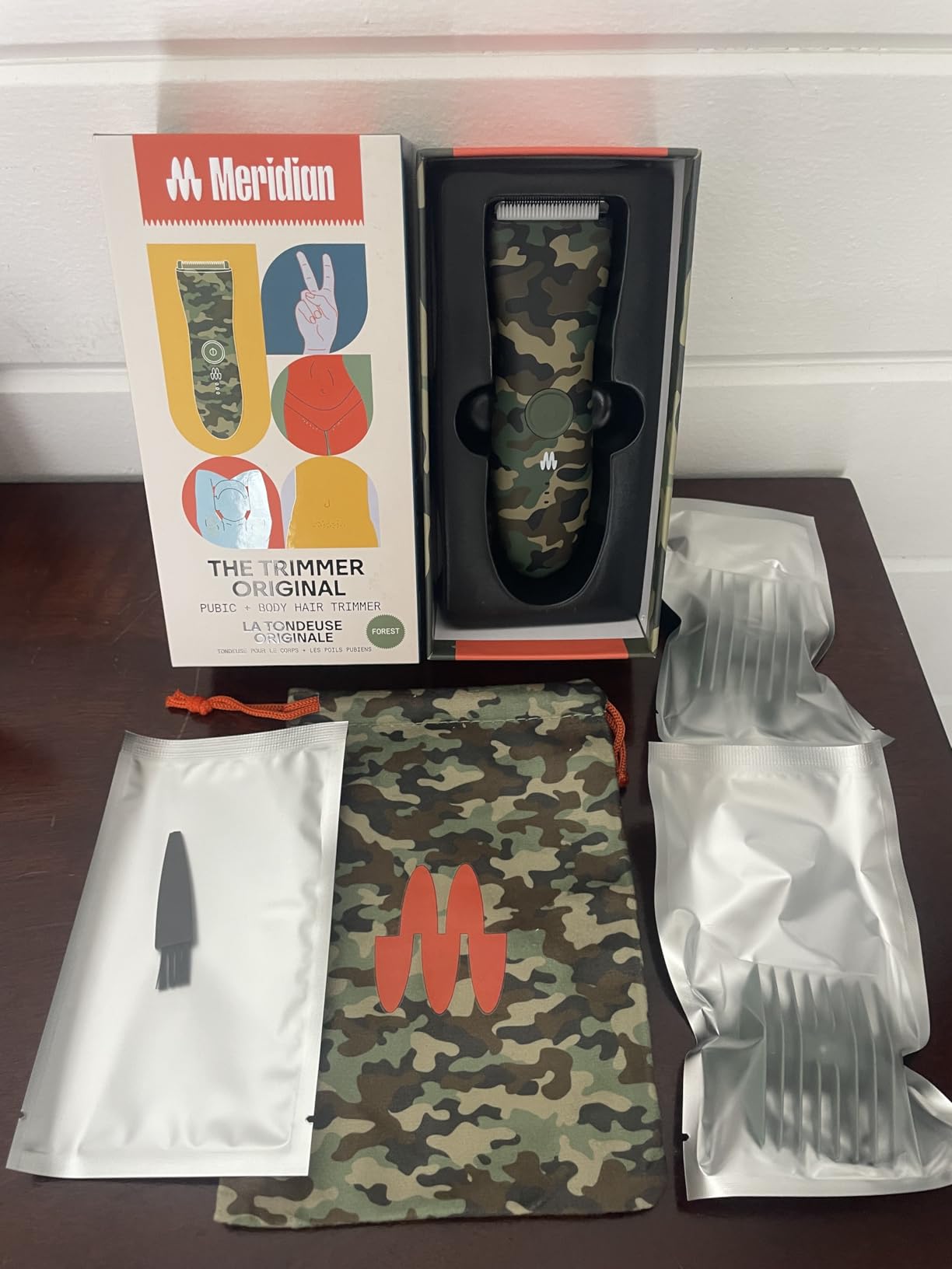 MERIDIAN The Trimmer Original - Body Hair Trimmer for Men, Electric Shaver for Pubic Hair, Chest, Legs & Bikini, Waterproof & Rechargeable, Ocean customer photo 1