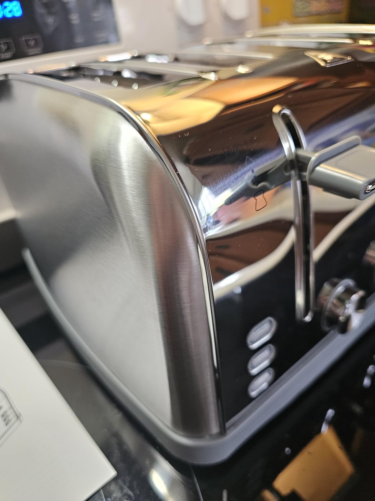 Toaster 4 Slice Retro Stainless Steel, Best Prime 4 Slice Toaster Wide Slot with 7 Shade Settings, Perfect for Waffles, Bagels and More Lainsten T-527 customer photo 2