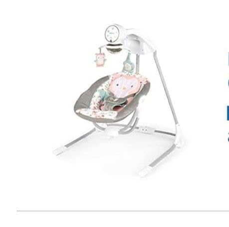 Ingenuity InLighten 5-Speed Baby Swing - Swivel Infant Seat, 5 Point Safety Harness, Nature Sounds, Lights - Van Elephant customer photo 2
