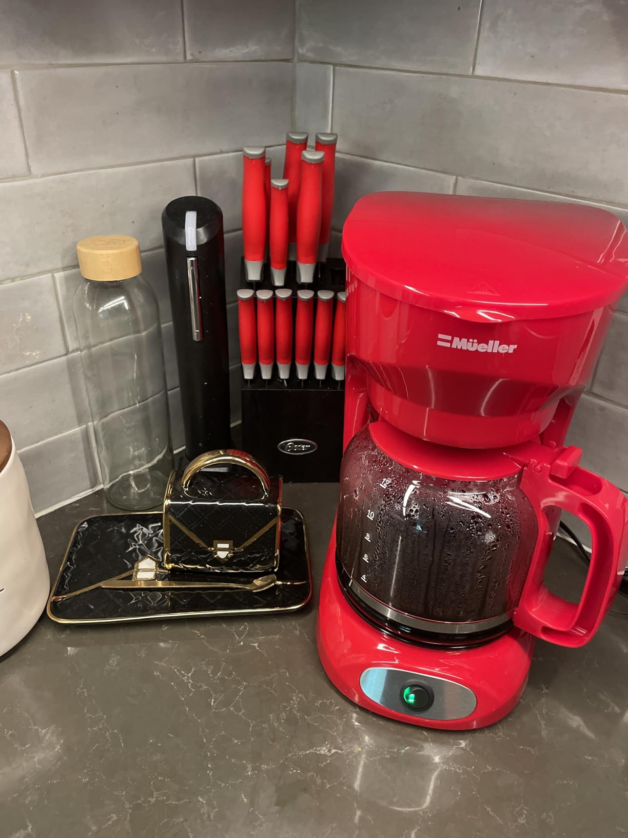 Mueller 12-Cup Drip Coffee Maker - Borosilicate Carafe, Auto-Off, Reusable Filter, Anti-Drip, Keep-Warm Function, Clear Water Level Window Coffee Machine customer photo 2