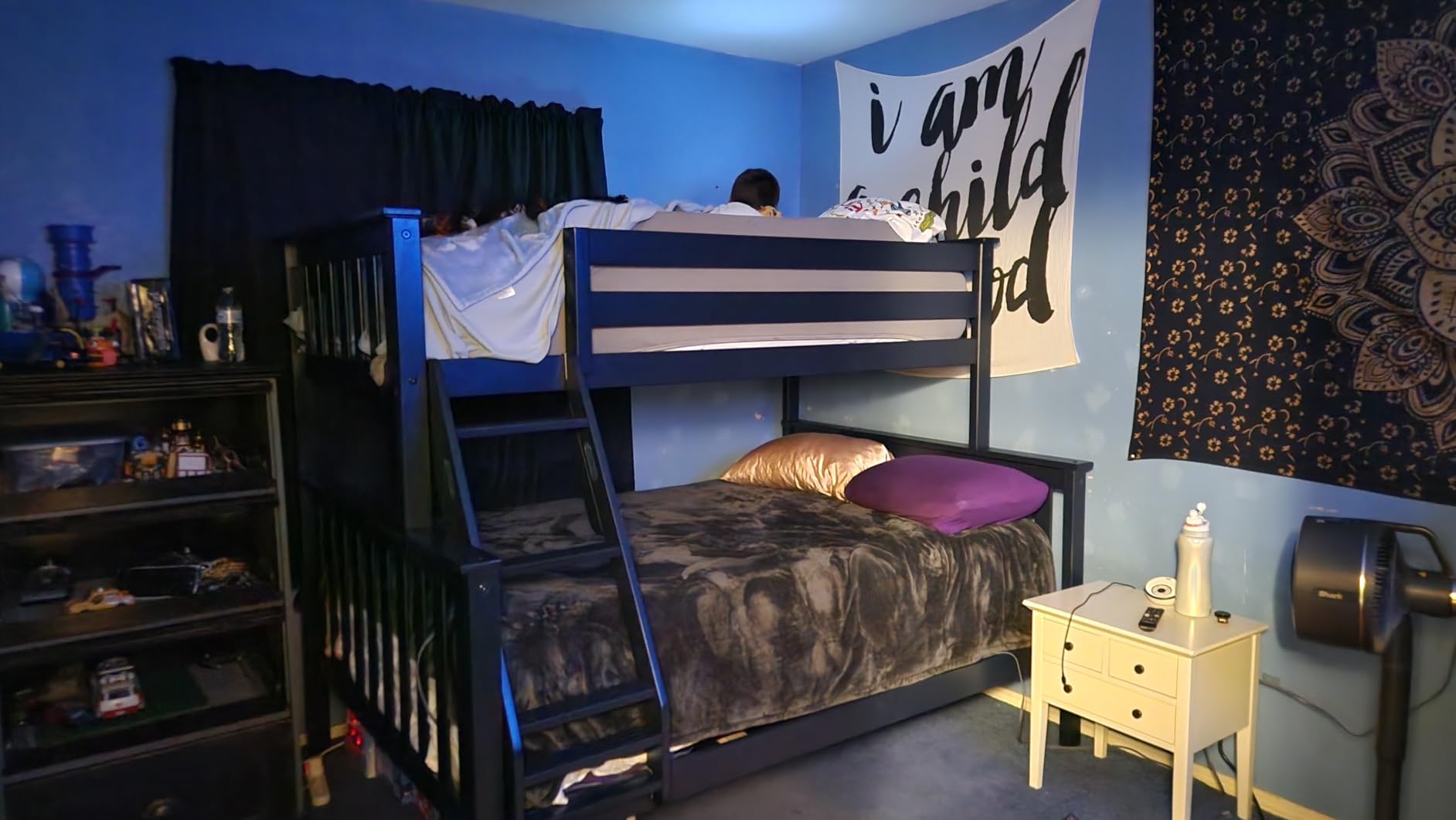 Plank+Beam Classic Wooden Bunk Bed Twin Over Full Size, Platform Bed Frame with Bunk Bed Ladder and Wood Slats for Adult, Space Saving Bed, Easy to Assemble, No Box Spring Needed, Walnut customer photo 2