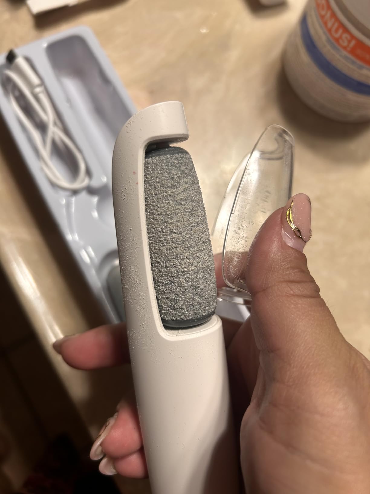 LINKEVAP Electric Callus Remover for Feet, Professional Pedicure Kit Foot Scrubber for Dry, Dead, Cracked, Hard Skin, at Home Feet Spa Care Kit for Men & Women customer photo 2