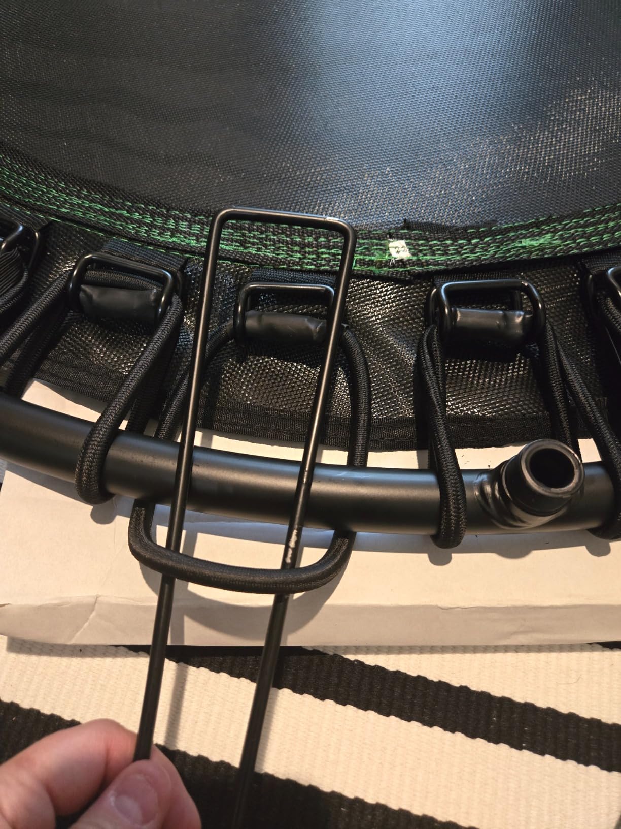 BCAN BT2 450/550LBS Mini Rebounder Trampoline for Adults with Bar, Fitness Trampoline with Bungees, Adjustable Handle, Stable & Quiet, Indoor Outdoor, Whole-Body Workout - 40IN/48IN | FED Fitness customer photo 1