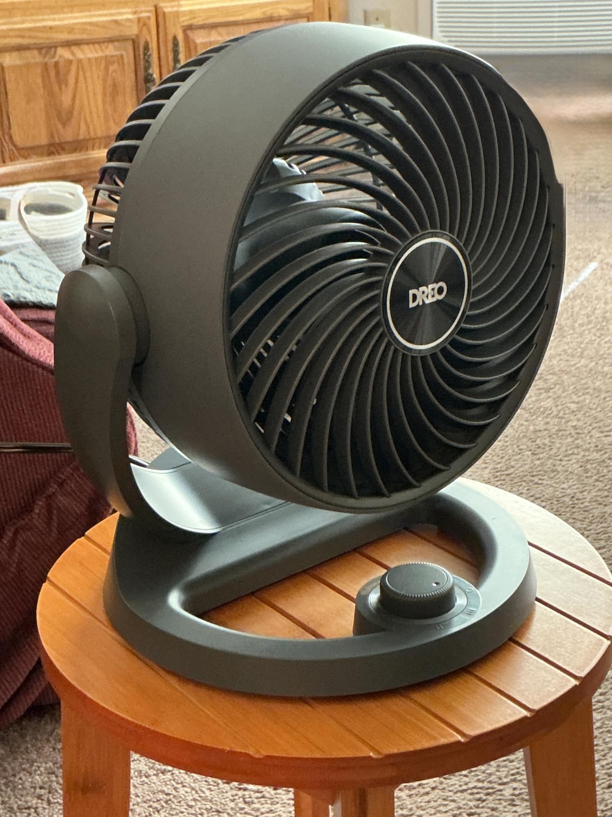 DREO Fan for Bedroom, 12 Inches, 70ft Powerful Airflow, 25db Quiet Table Air Circulator Fans for Whole Room, 120 Adjustable Tilt, 3 Speeds, Desktop Fan for Home, Office, Kitchen customer photo 1