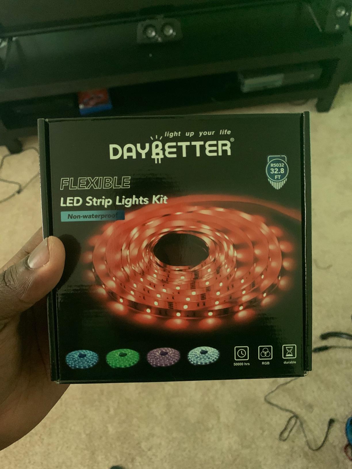 DAYBETTER LED Strip Lights 200 ft (2 Rolls of 100 ft), Smart App Control Lighting Bedroom Rome Decor with Remote, RGB Music Sync Color Changing LED Lights for Party customer photo 1