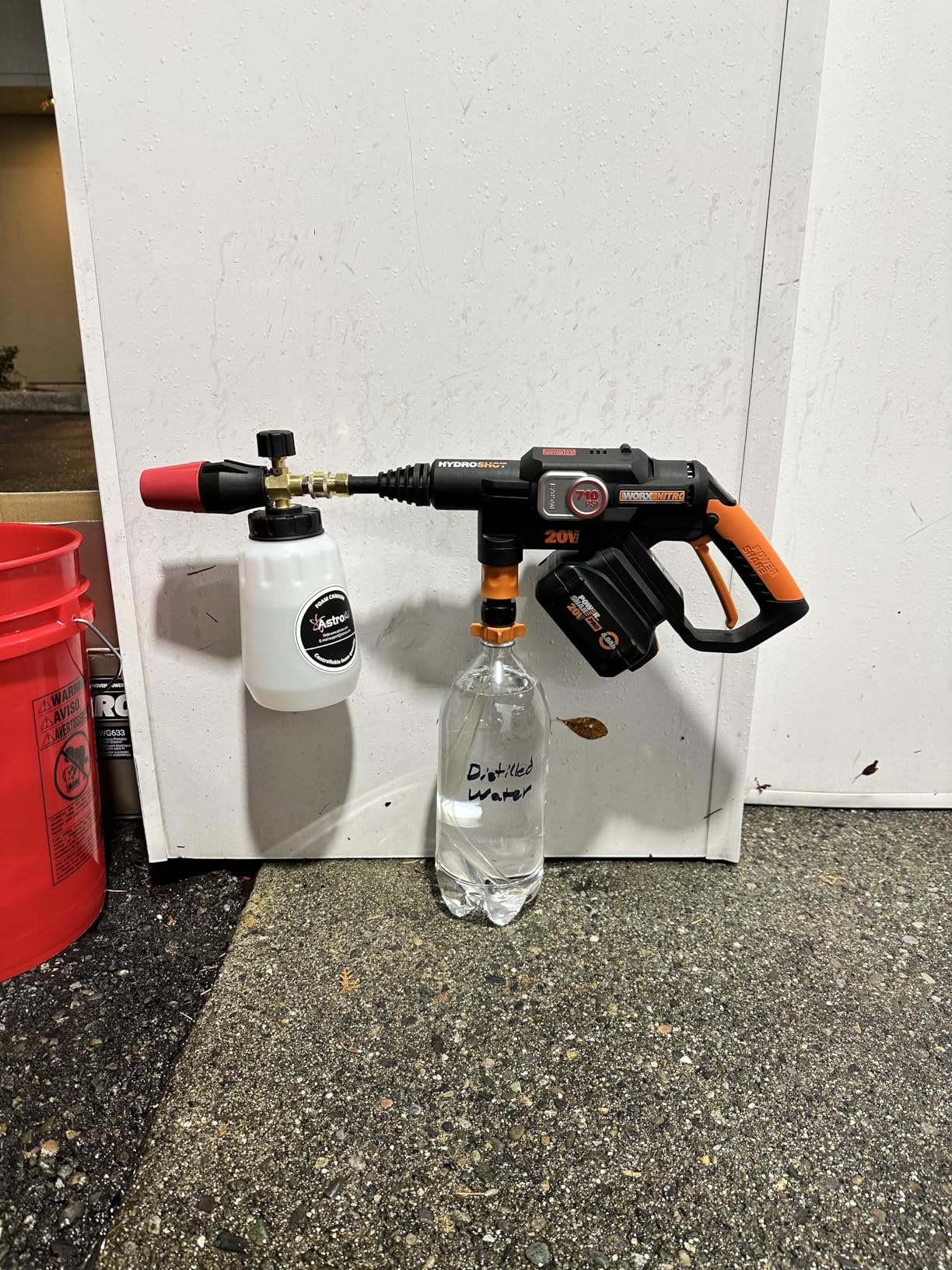 Worx Nitro Hydroshot 20V 710PSI Light-Duty Electric Pressure Washer with Brushless Motor Cordless, 5-in-1 Portable Power Cleaner, Power Share Compatible - Battery & Charger Included customer photo 1