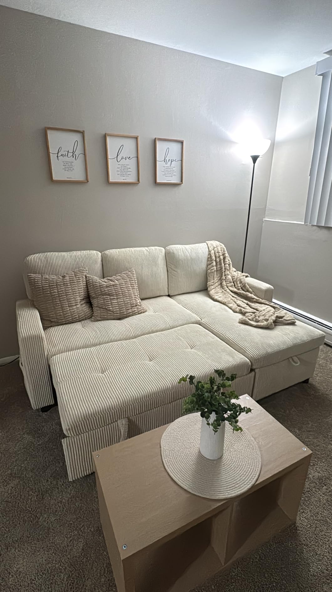 YUSOKI Sherpa Large Throw Blanket Single Layer, Light Weight (1.7lb), 320GMS-3D Stylish Design for Gift Home Decor (Tan, 50x65) customer photo 1