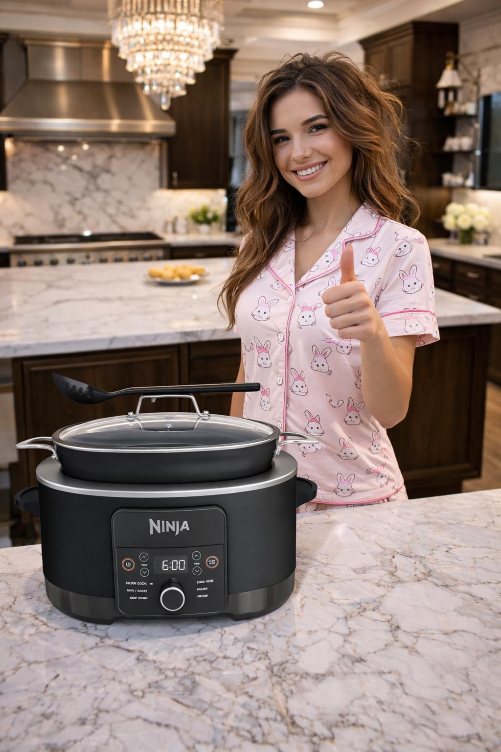 Ninja 12-in-1 PossibleCooker PLUS, 8.5-qt - Sous Vide & Proof Multi-Cooker, Slow Cooker, Dutch Oven & More, Glass Lid & Integrated Spoon, Nonstick, Oven Safe Pot to 500°F, Black, MC1010 customer photo 1