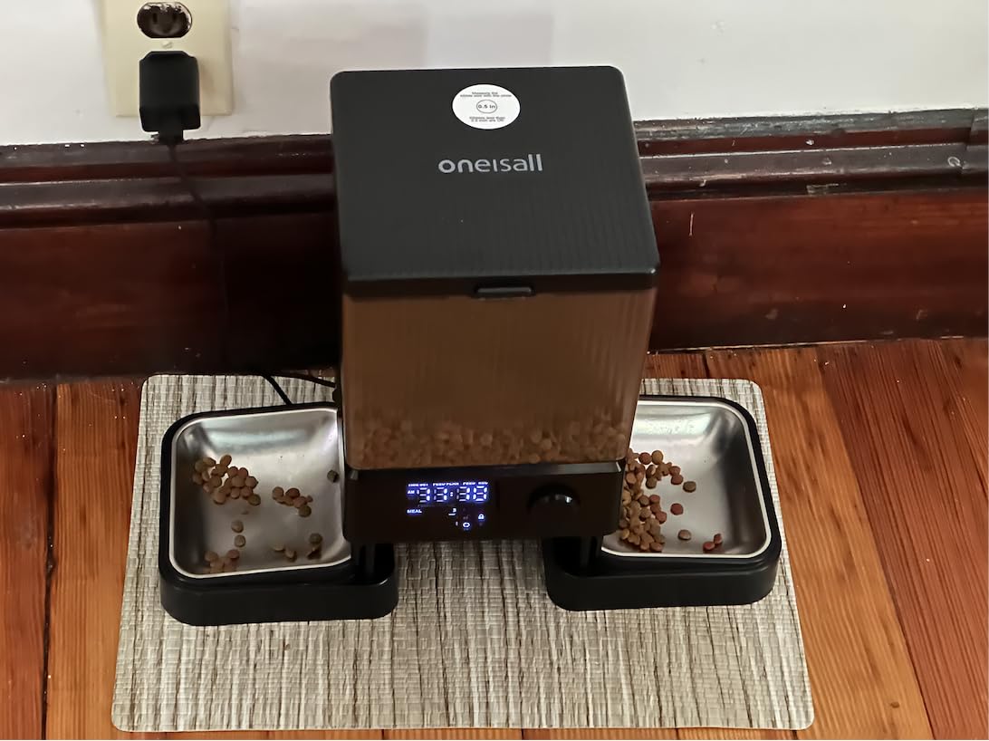 oneisall Automatic Cat Feeder for 2 Cats, 20 Cups/5L Automatic Cat Food Dispenser for Small Pets Indoor, Timed Cat Feeder for Dry Food customer photo 2