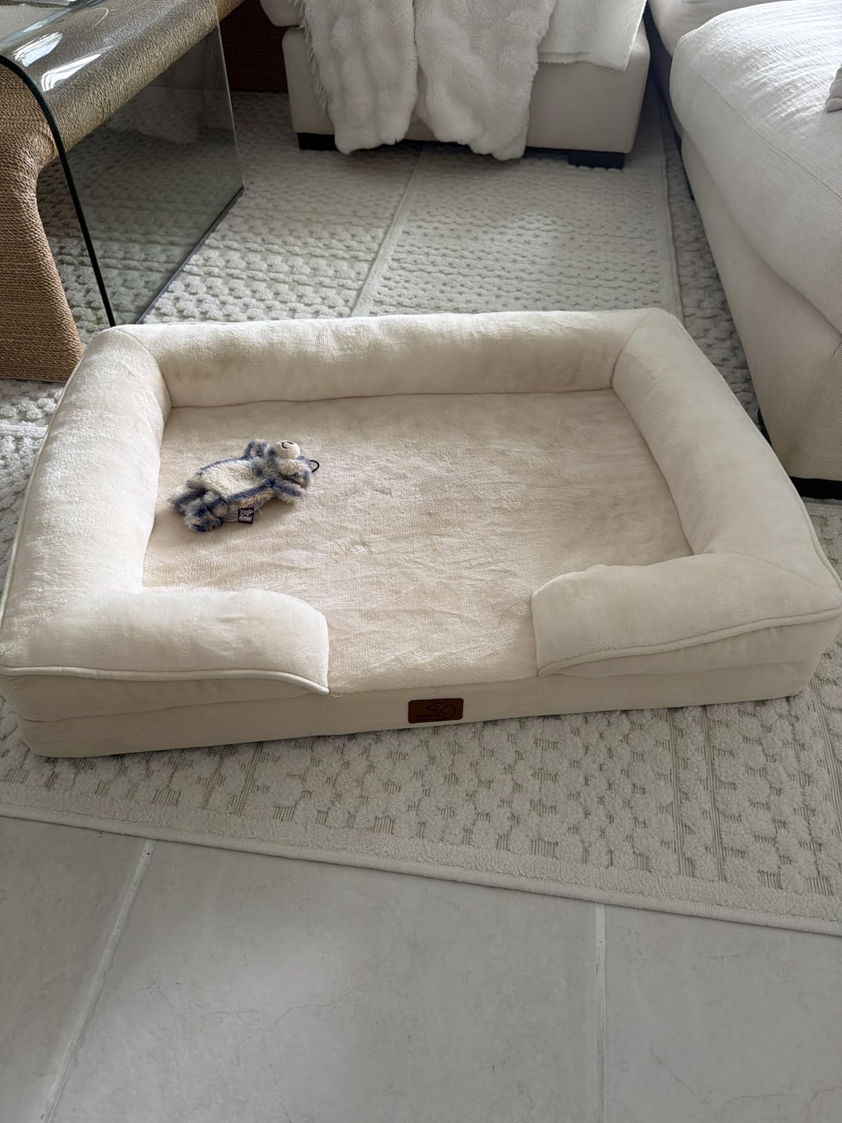 Bedsure XL Orthopedic Dog Bed for Extra Large Dogs - Washable XLarge Dog Cat Bed Waterproof, Comfort Dogs Couch Sofa with Washable Removable Cover, Pet Bed with Nonskid Bottom, Grey, 42