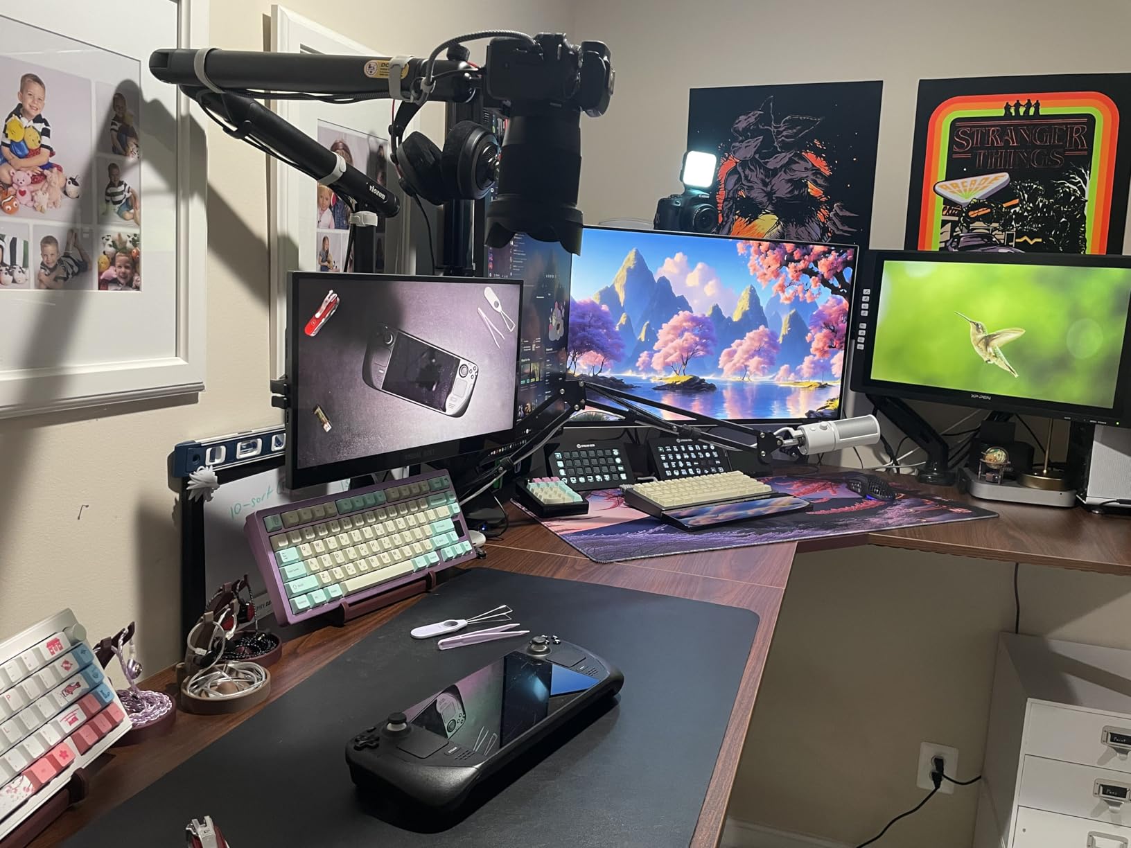 VIVO Corner Standing Desk, 75 x 63 inch Reversible L-Shaped Workstation, Electric Height Adjustment, Home, Office, and Reception Rooms, Black Table Top Black Frame, DESK-E3CTB-75 customer photo 1