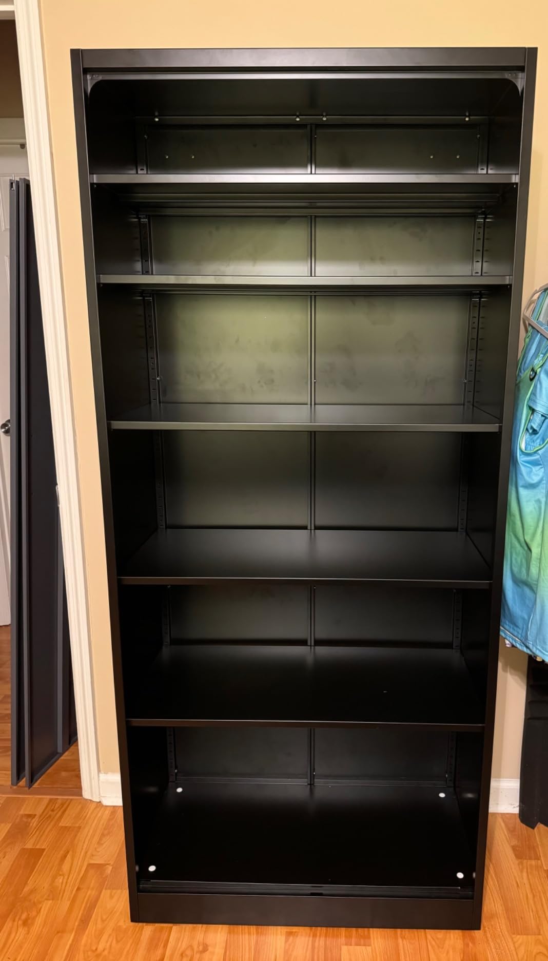 SISESOL Wide & Deep Metal Storage Cabinet with 2 Doors and 6 Shelves, 72x36x18 Garage Storage Cabinet, Tall Black Locking Metal Cabinets with Lock, Steel Locked Cabinets for Home, Office, Garage, School customer photo 1