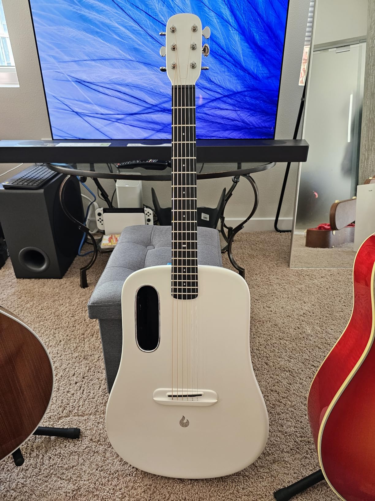 LAVA ME 4 Acoustic Electric Carbon Fiber Smart Guitar with 3.5 inch TouchScreen, HILAVA 2.0 System, 36 inch Space Gray customer photo 1