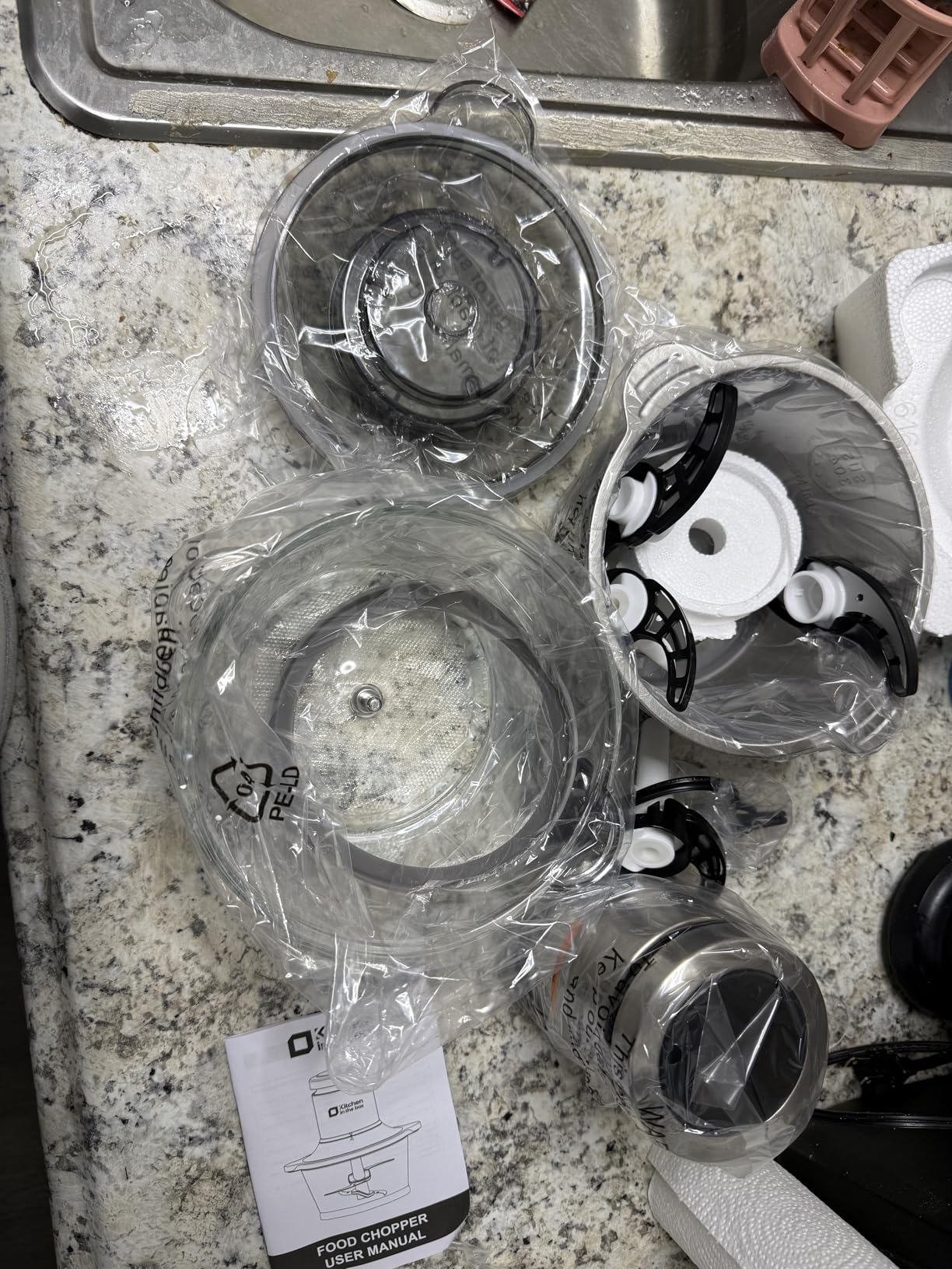 Food Processor, Electric Meat Grinder & Food Chopper with 400W Powerful Veggie Chopper-2 Bowls (8 Cup+8 Cup) & 2 Bi-Level Blades for Meat/Fish/Vegetable/Baby Food (Black Button) customer photo 1