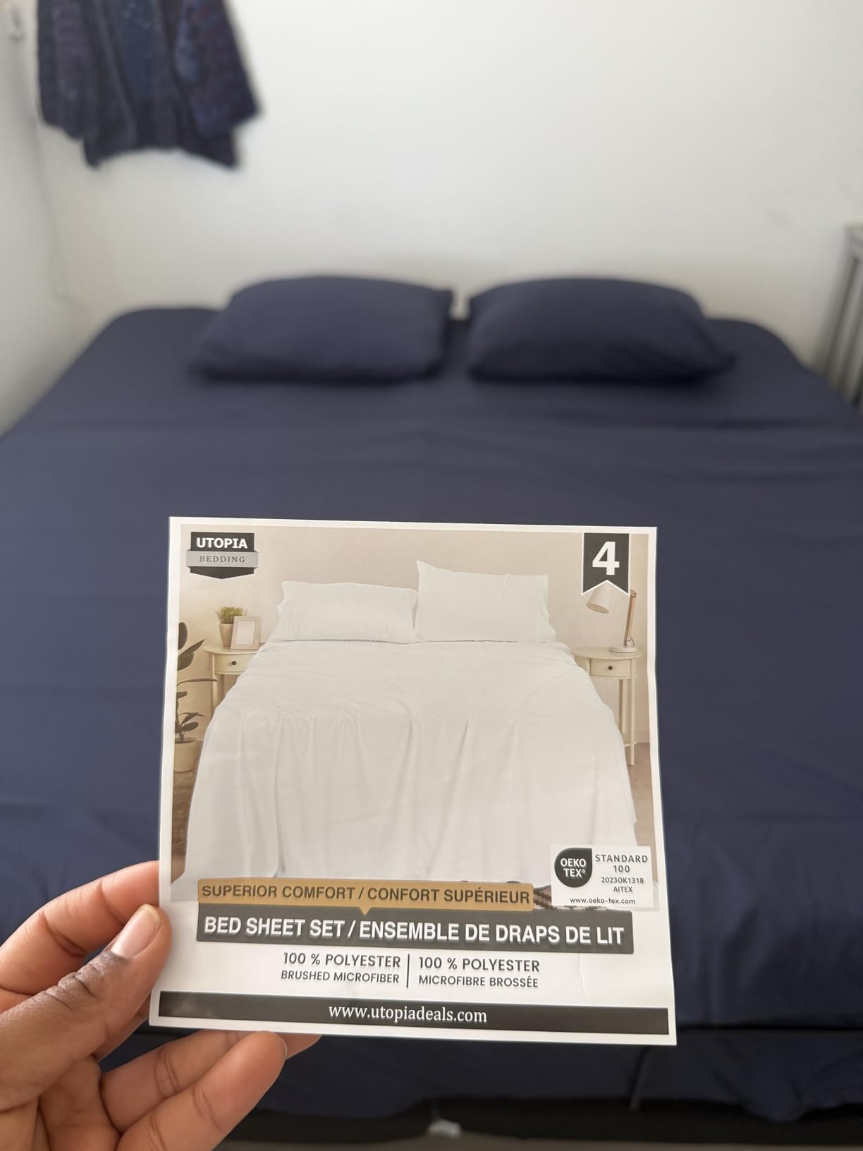 Utopia Bedding Queen Sheet Set, Soft Microfiber 4 Piece Bed Sheets with 15