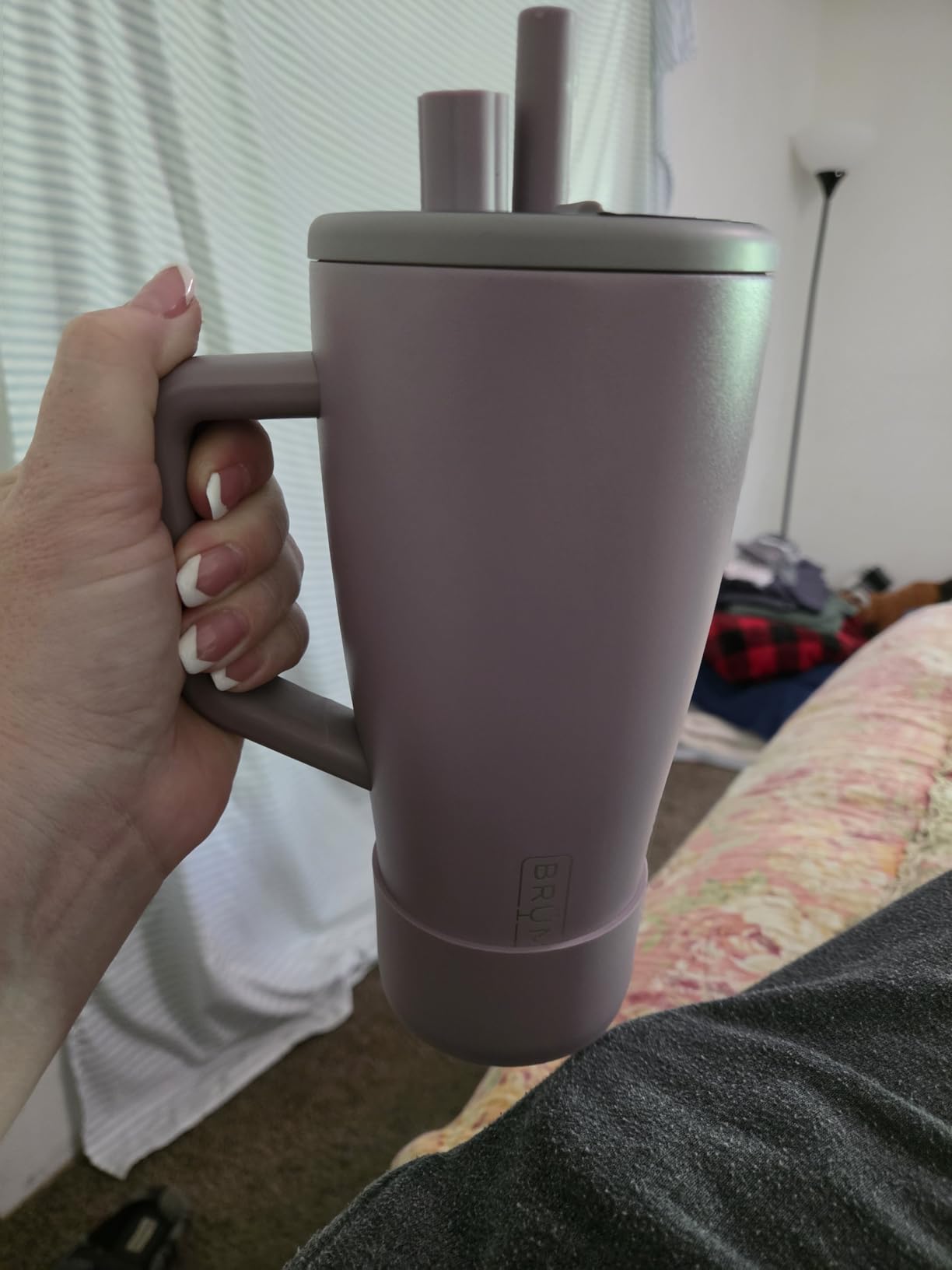 BrüMate Era 30 oz Tumbler with Handle & Straw | 100% Leakproof Insulated Water Bottle Tumbler with Lid & Flexible SoftSip Straw | Made of Stainless Steel | Cup Holder Friendly | 30oz (Nightfall Blue) customer photo 2