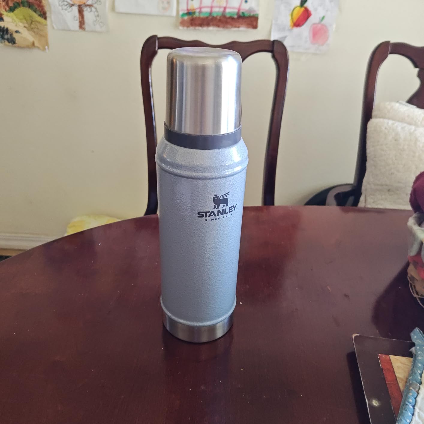 Stanley Classic Legendary Vacuum Bottle 1.0 qt | Wide Mouth with Leakproof Cup Lid | Keep Drinks Hot or Cold | Insulated Stainless Steel Thermos | Hammertone Green customer photo 2