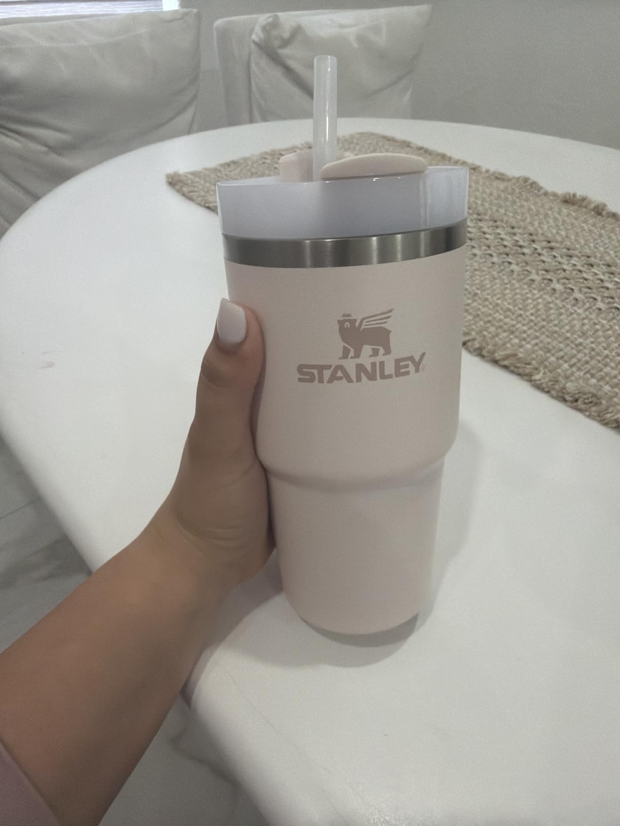 Stanley Quencher H2.0 Tumbler with Straw 20 oz | Flowstate 3-Position Lid | Cup Holder Compatible for Travel | Insulated Stainless Steel | Rose Quartz 2.0 customer photo 1