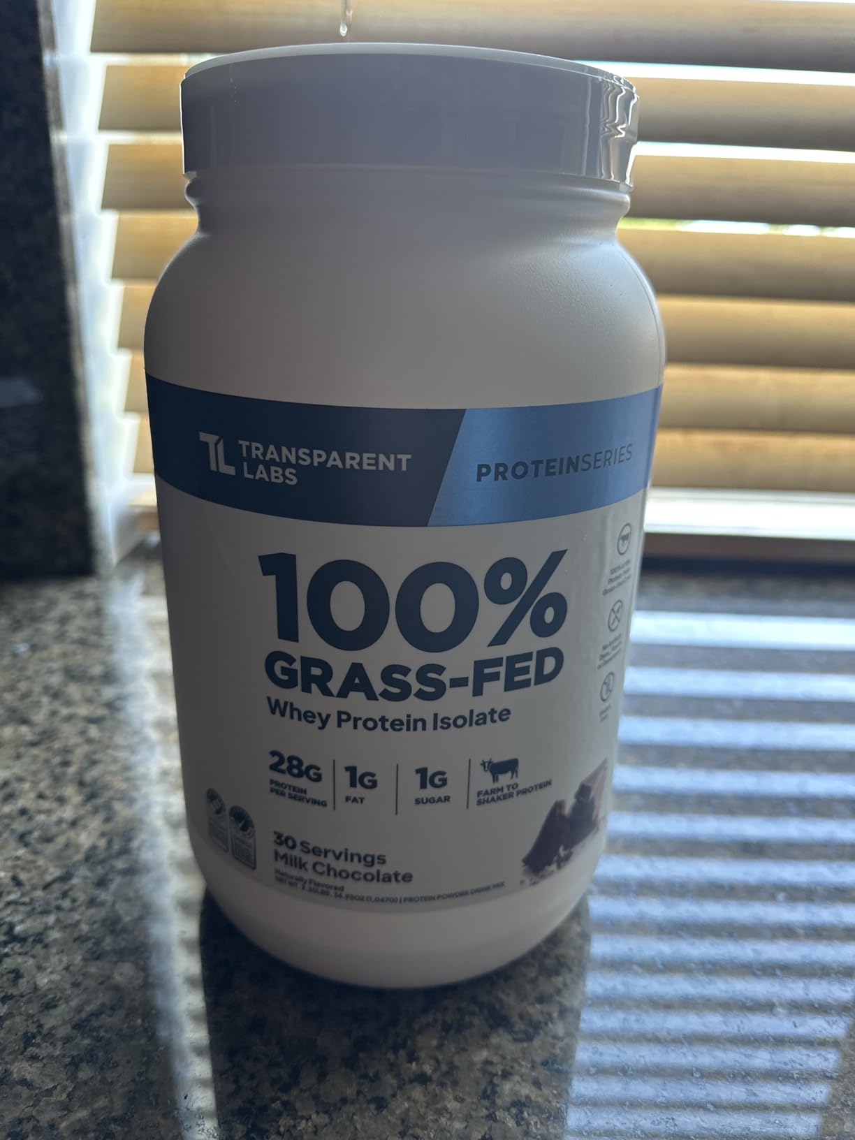 Transparent Labs Grass-Fed Whey Protein Isolate - Naturally Flavored, 28g Protein, Milk Chocolate, 30 Servings customer photo 1