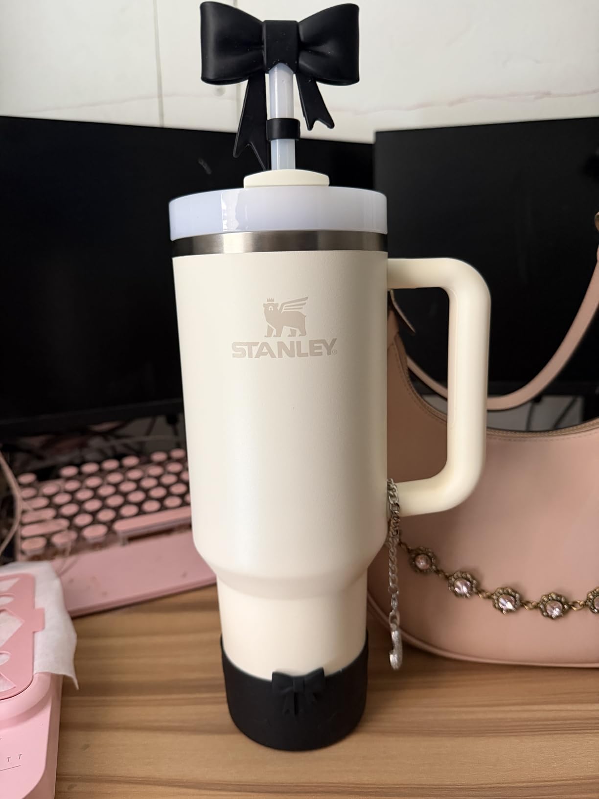 STANLEY Quencher H2.0 Tumbler with Handle and Straw 40 oz | FlowState 3-Position Lid | Cup Holder Compatible for Travel | Insulated Stainless Steel Cup | BPA-Free | Peony customer photo 1
