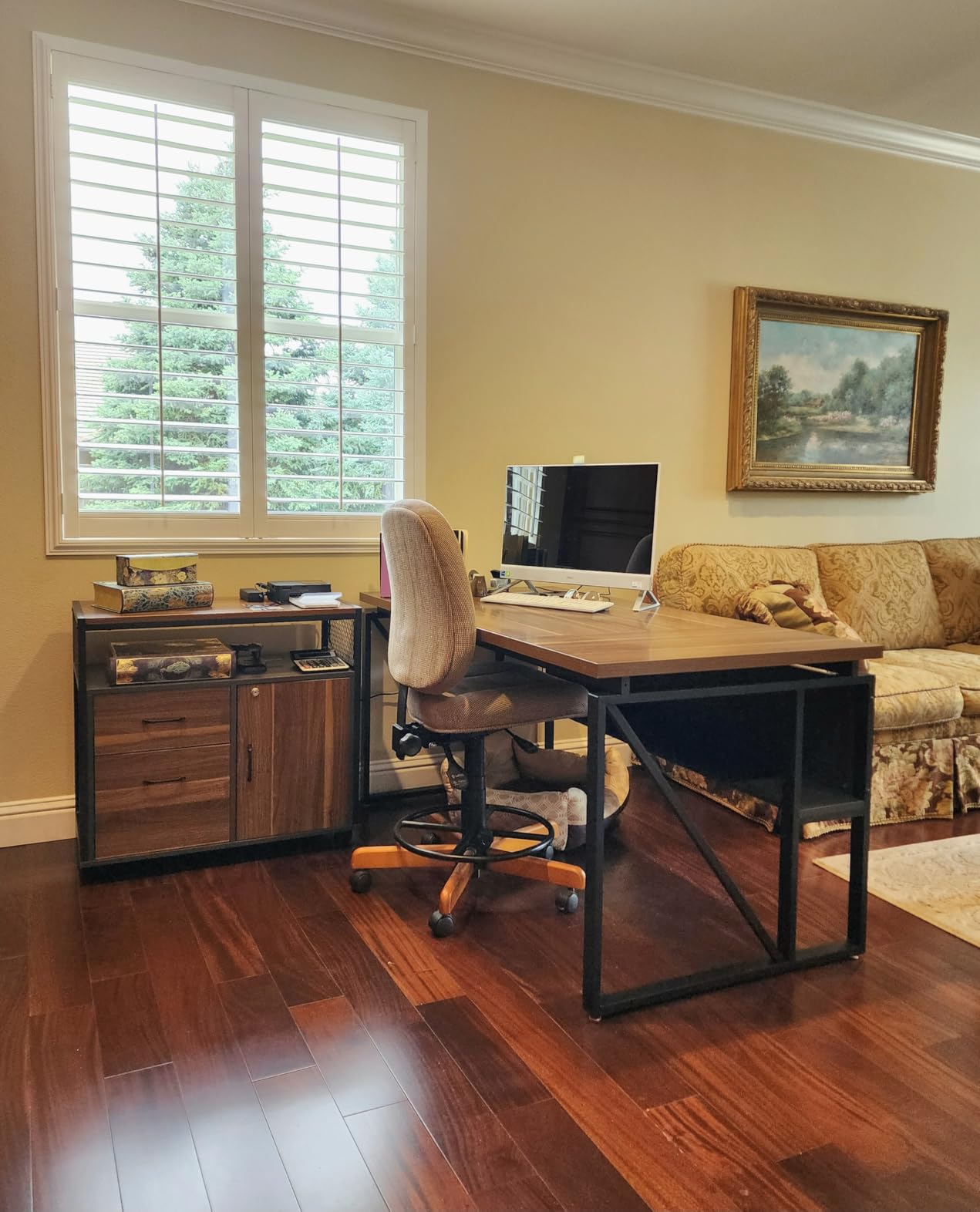 Tribesigns L Shaped Desk with Drawer Cabinet, 63