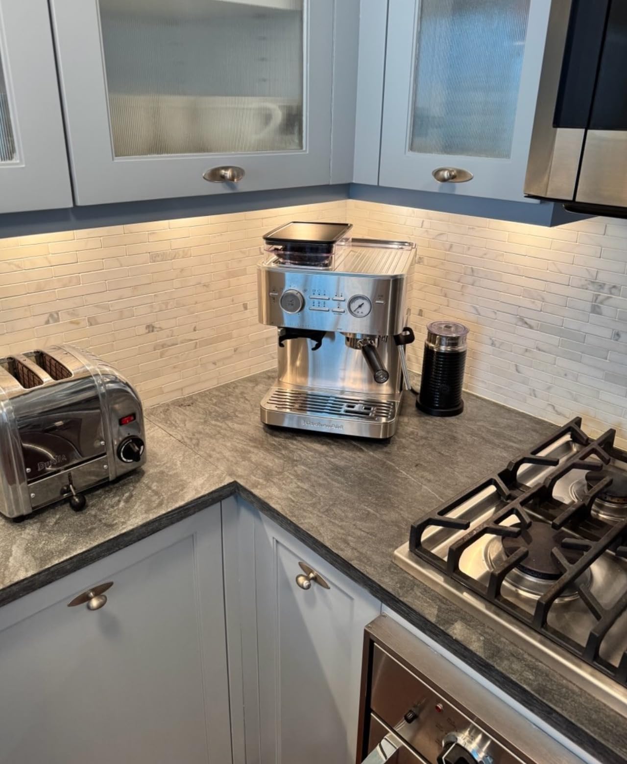 Semi Automatic Espresso Machine with Burr Grinder, 2.5L, KES6551JP, Juniper customer photo 2